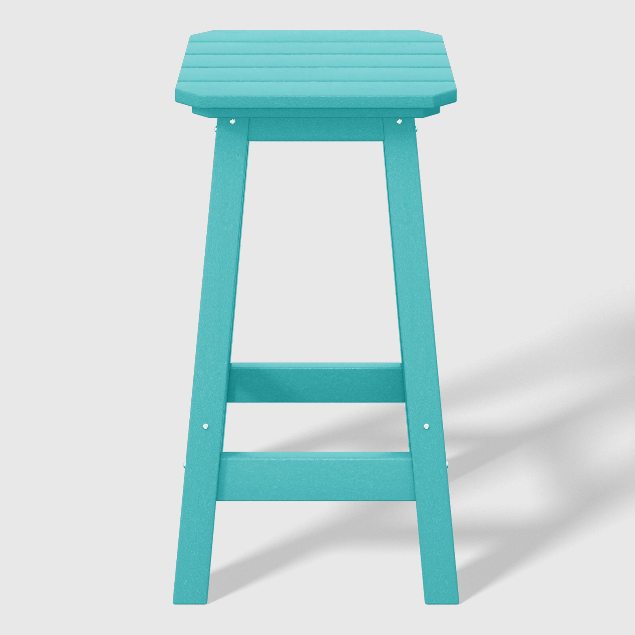 Westin Furniture Otto Outdoor Square Counter Stool (Set of 2), Turquoise, large