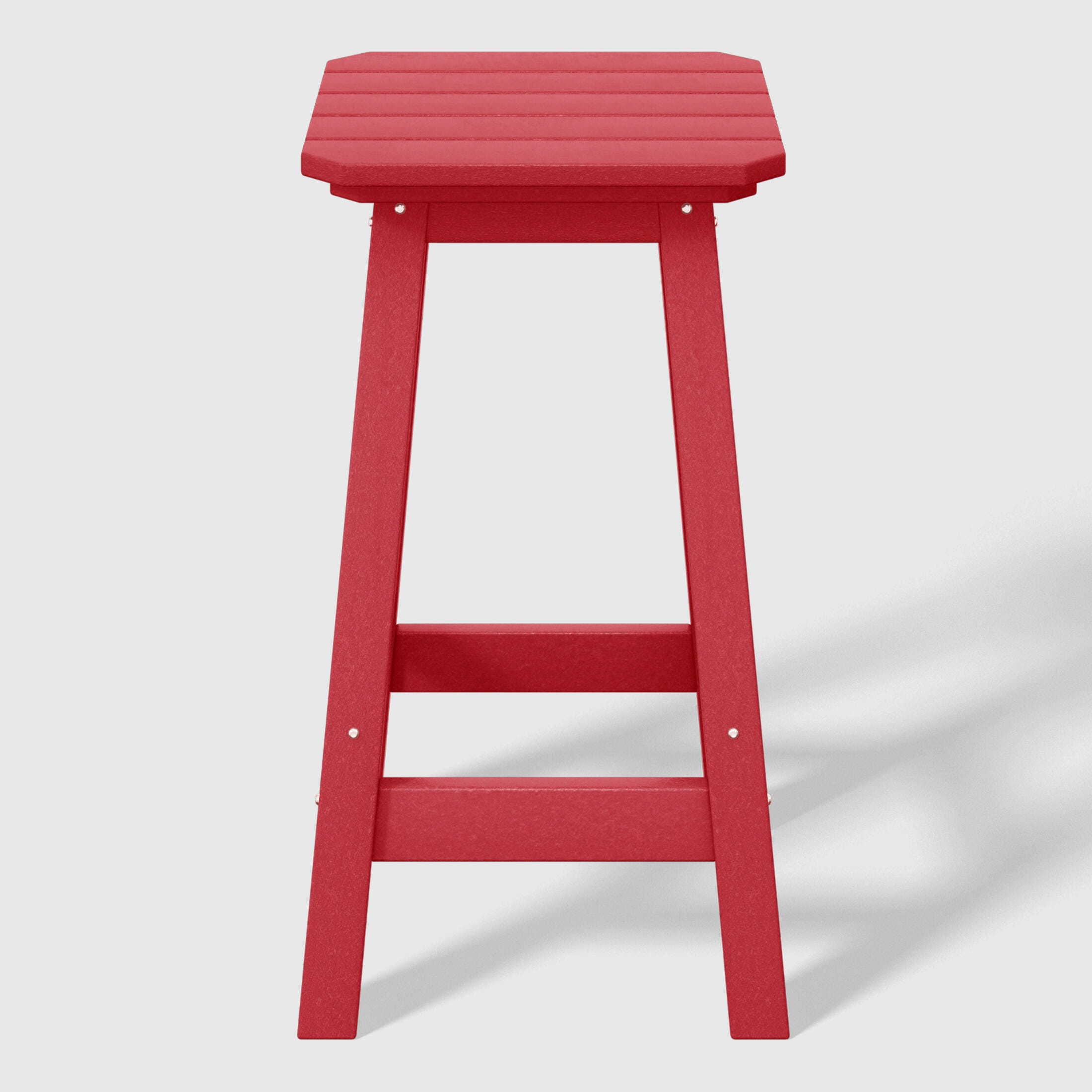 Westin Furniture Otto Outdoor Square Counter Stool (Set of 2), Red, large