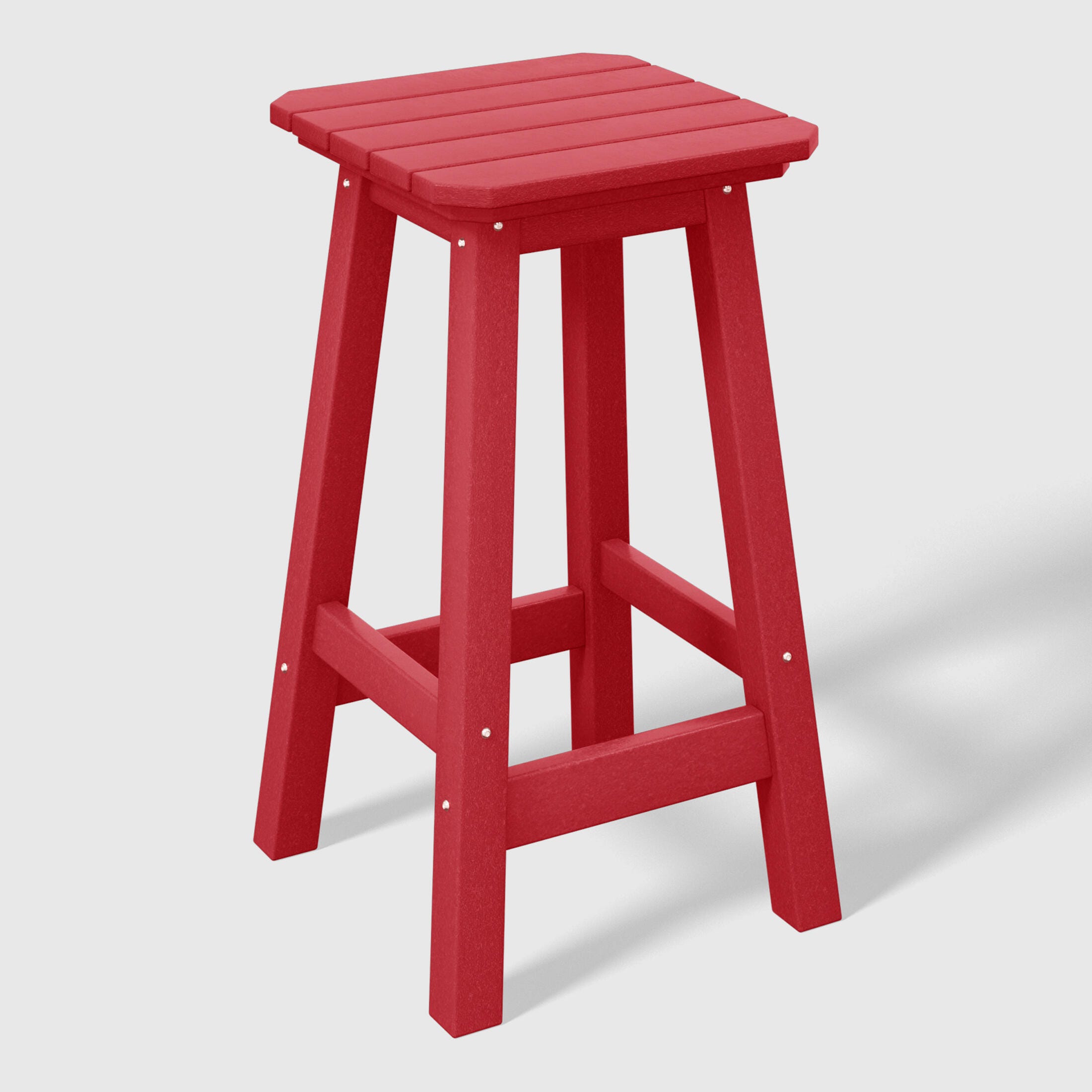 Westin Furniture Otto Outdoor Square Counter Stool (Set of 2), Red, large