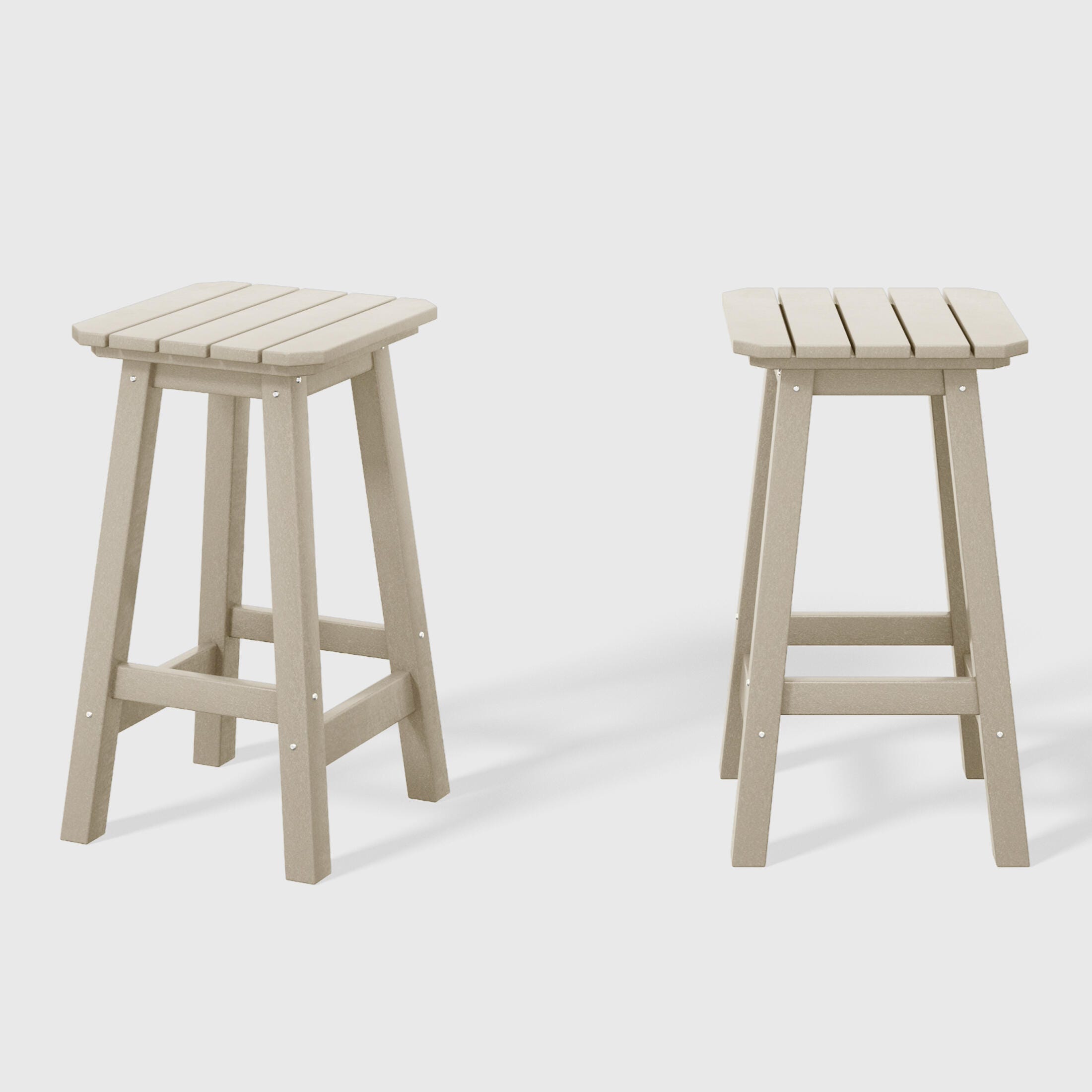 Westin Furniture Otto Outdoor Square Counter Stool (Set of 2), Sand, large
