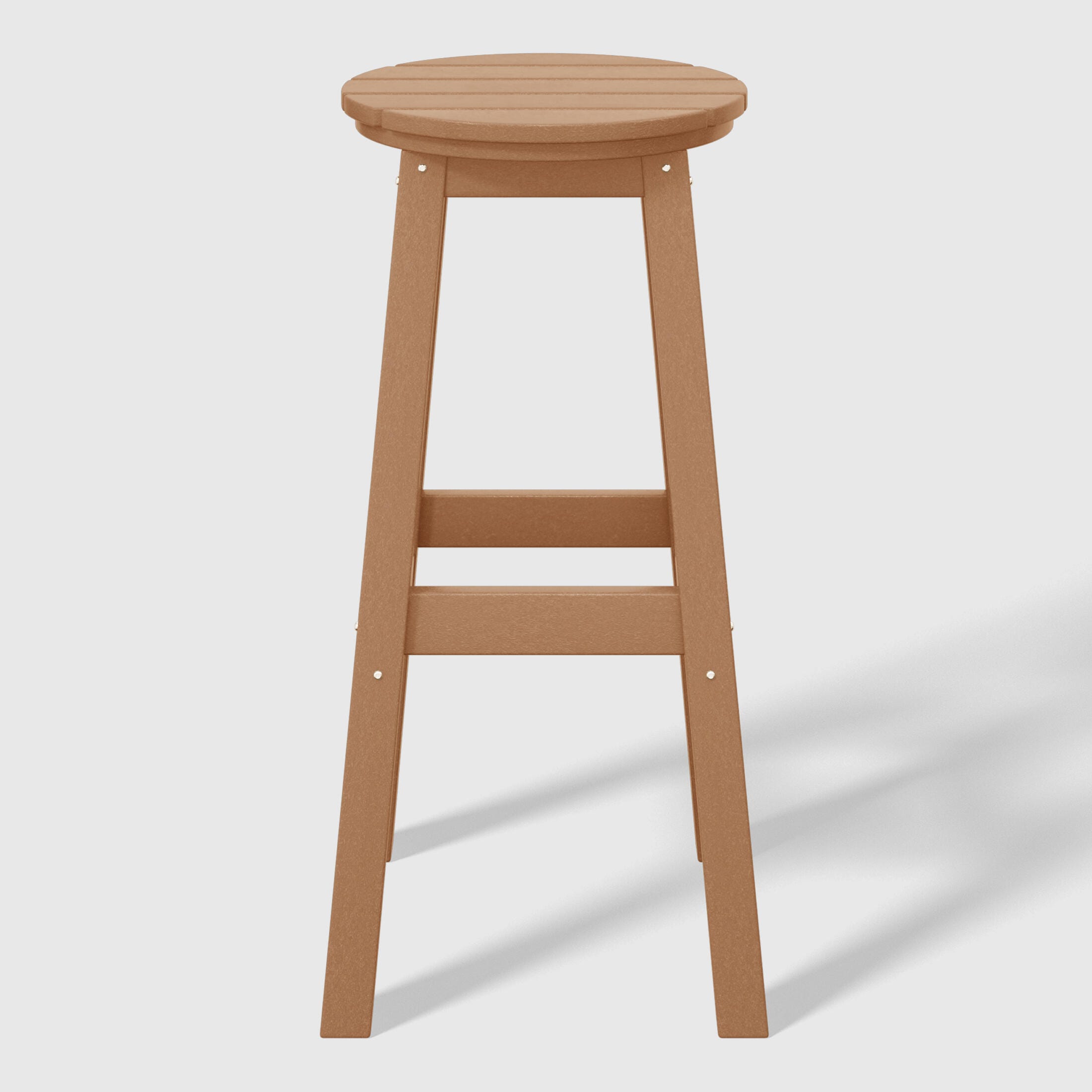 Westin Furniture Otto Outdoor Round Bar Stool (Set of 2), Teak, large