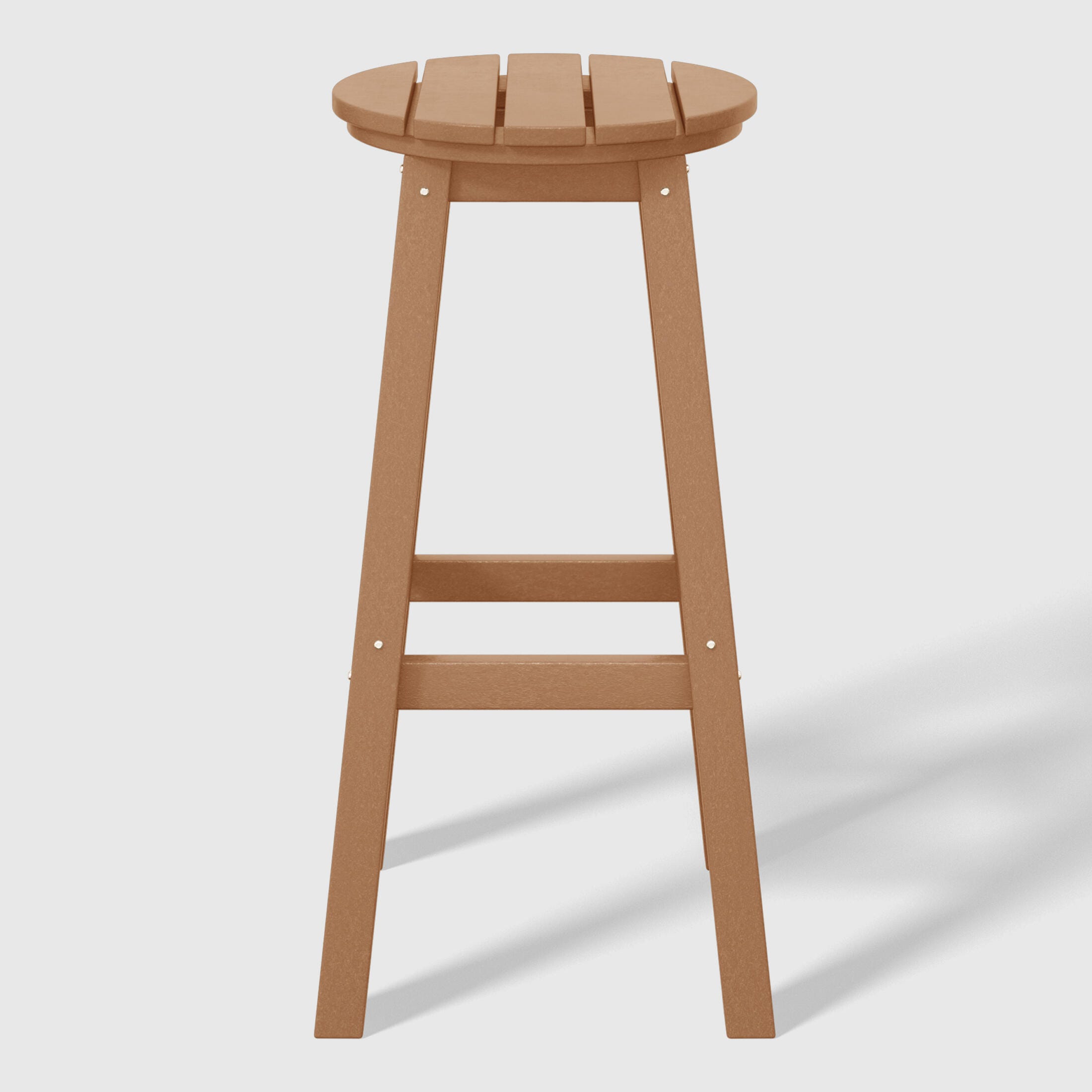 Westin Furniture Otto Outdoor Round Bar Stool (Set of 2), Teak, large