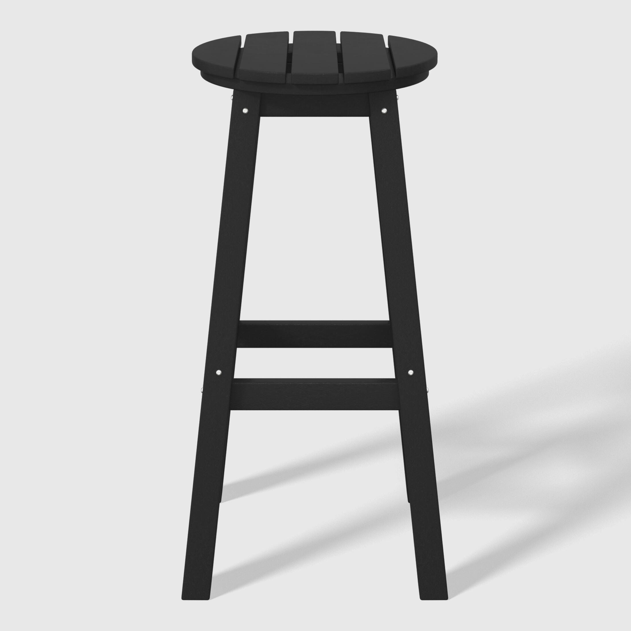 Westin Furniture Otto Outdoor Round Bar Stool (Set of 2), Black, large
