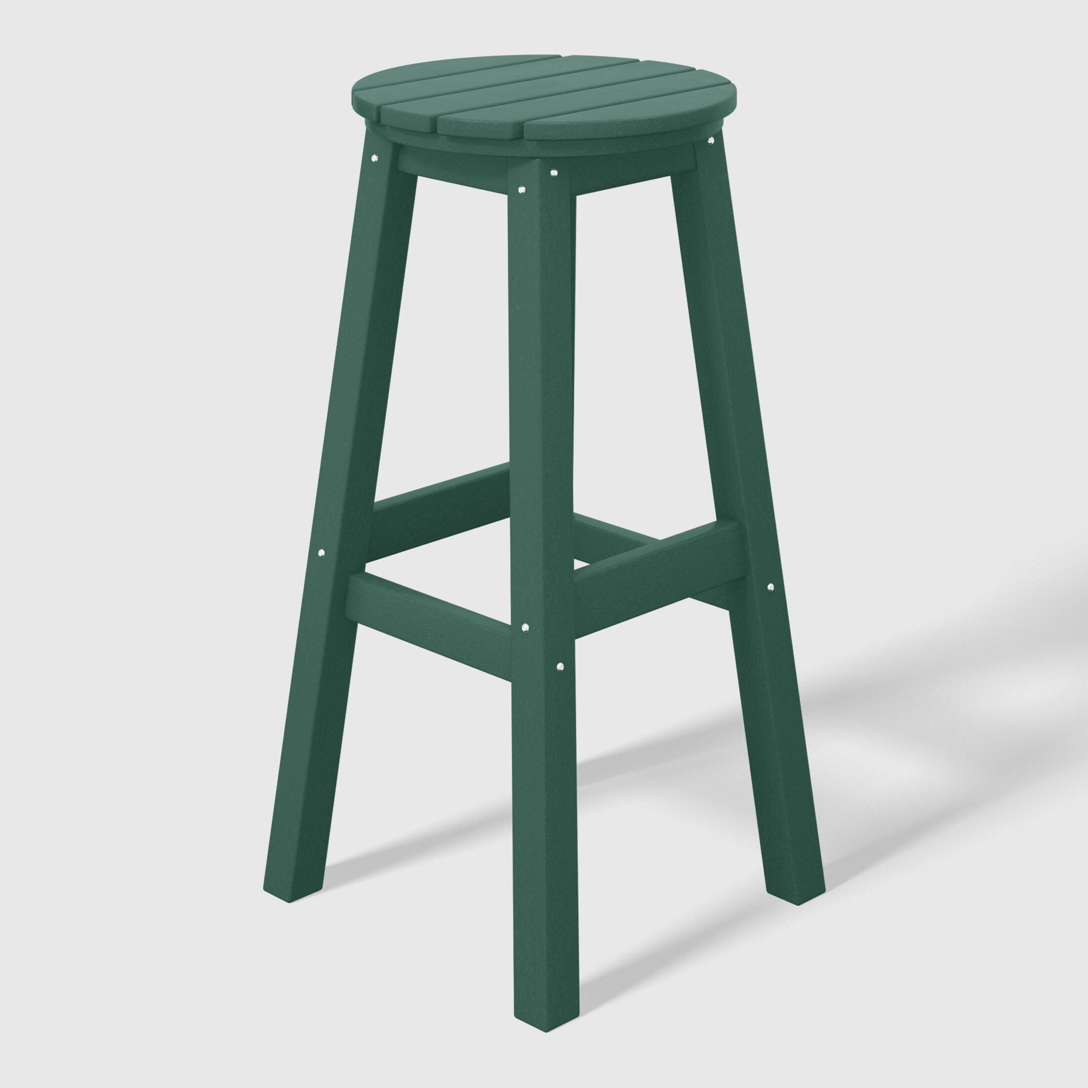 Westin Furniture Otto Outdoor Round Bar Stool (Set of 2), Dark Green, large