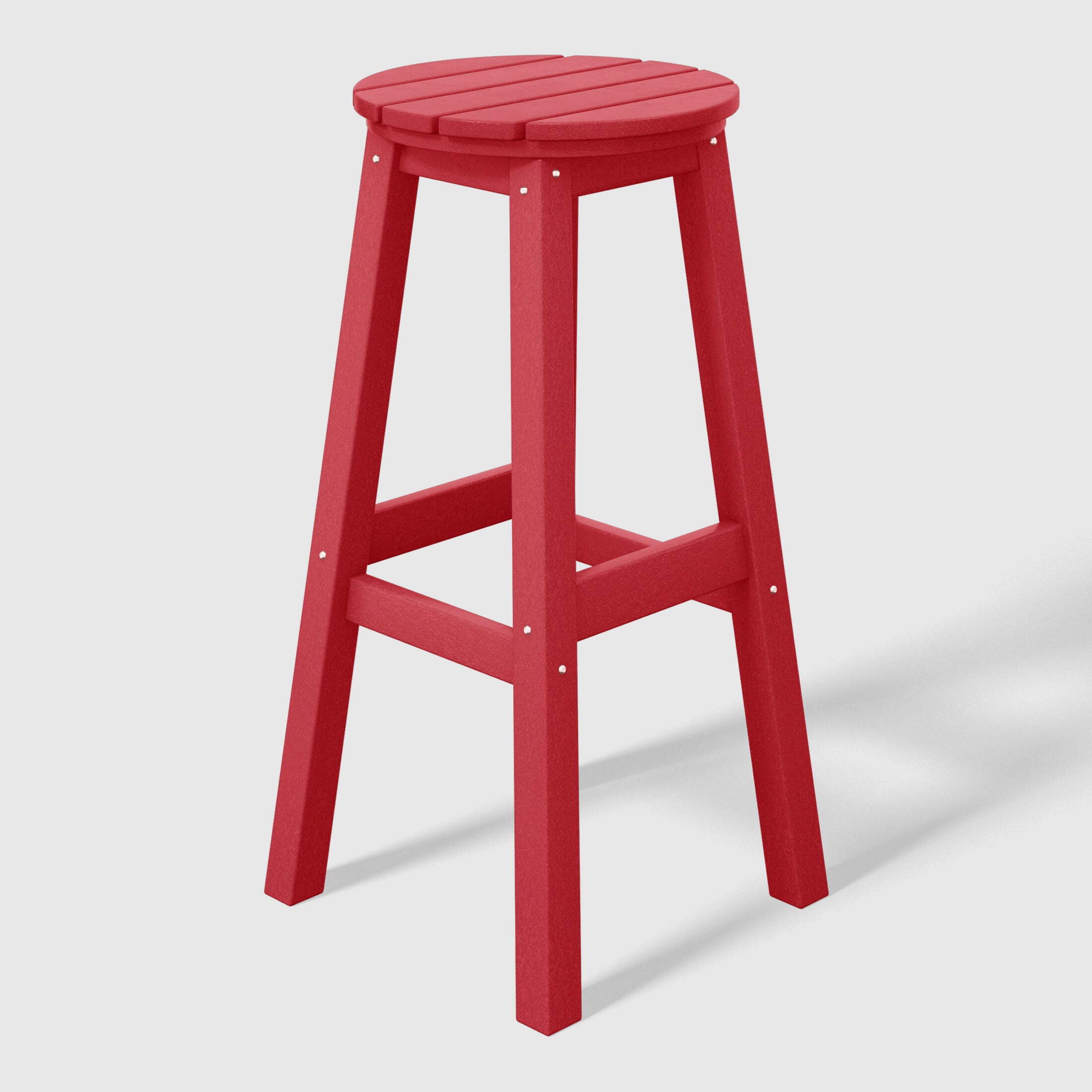Westin Furniture Otto Outdoor Round Bar Stool (Set of 2), Red, large