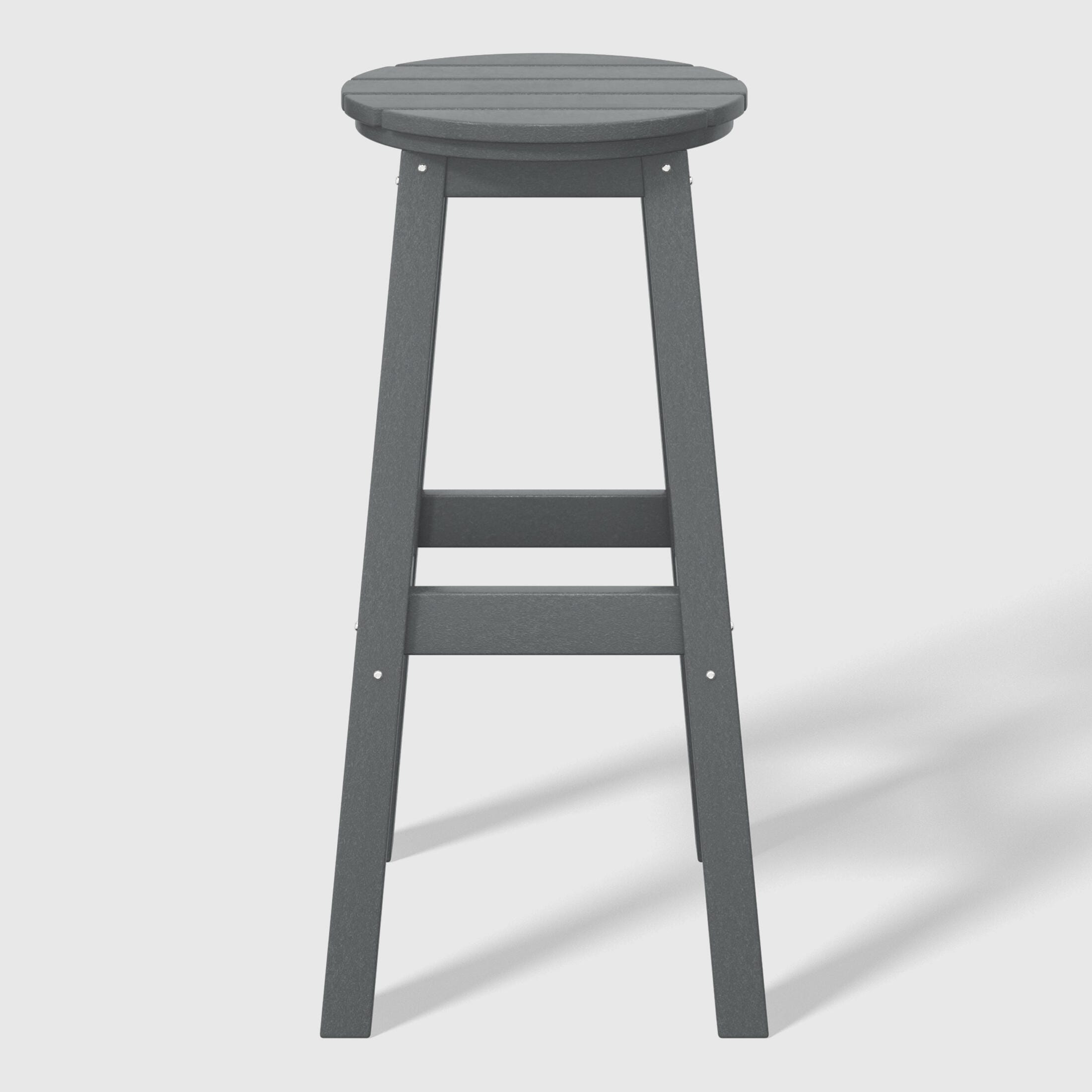 Westin Furniture Otto Outdoor Round Bar Stool (Set of 2), Gray, large