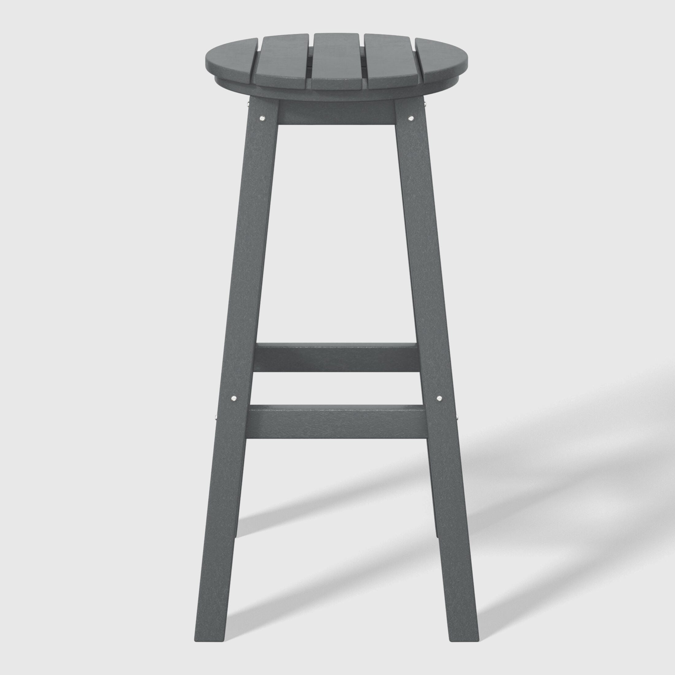 Westin Furniture Otto Outdoor Round Bar Stool (Set of 2), Gray, large