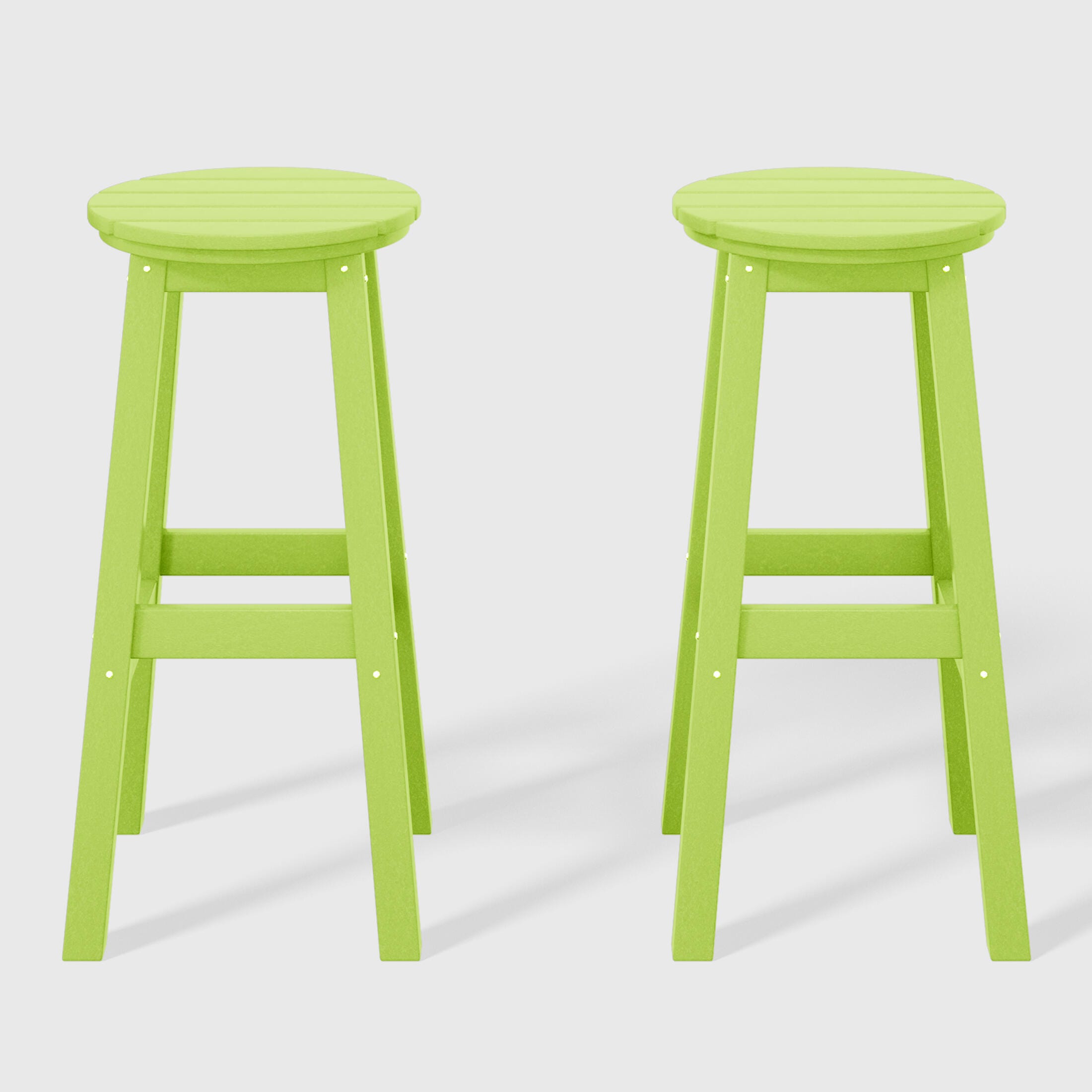 Westin Furniture Otto Outdoor Round Bar Stool (Set of 2), Lime, large