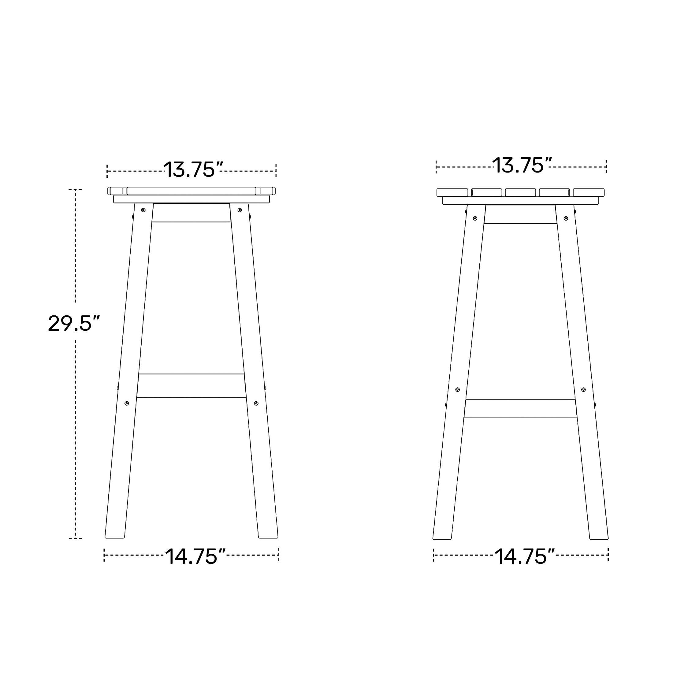 Westin Furniture Otto Outdoor Round Bar Stool (Set of 2), White, large