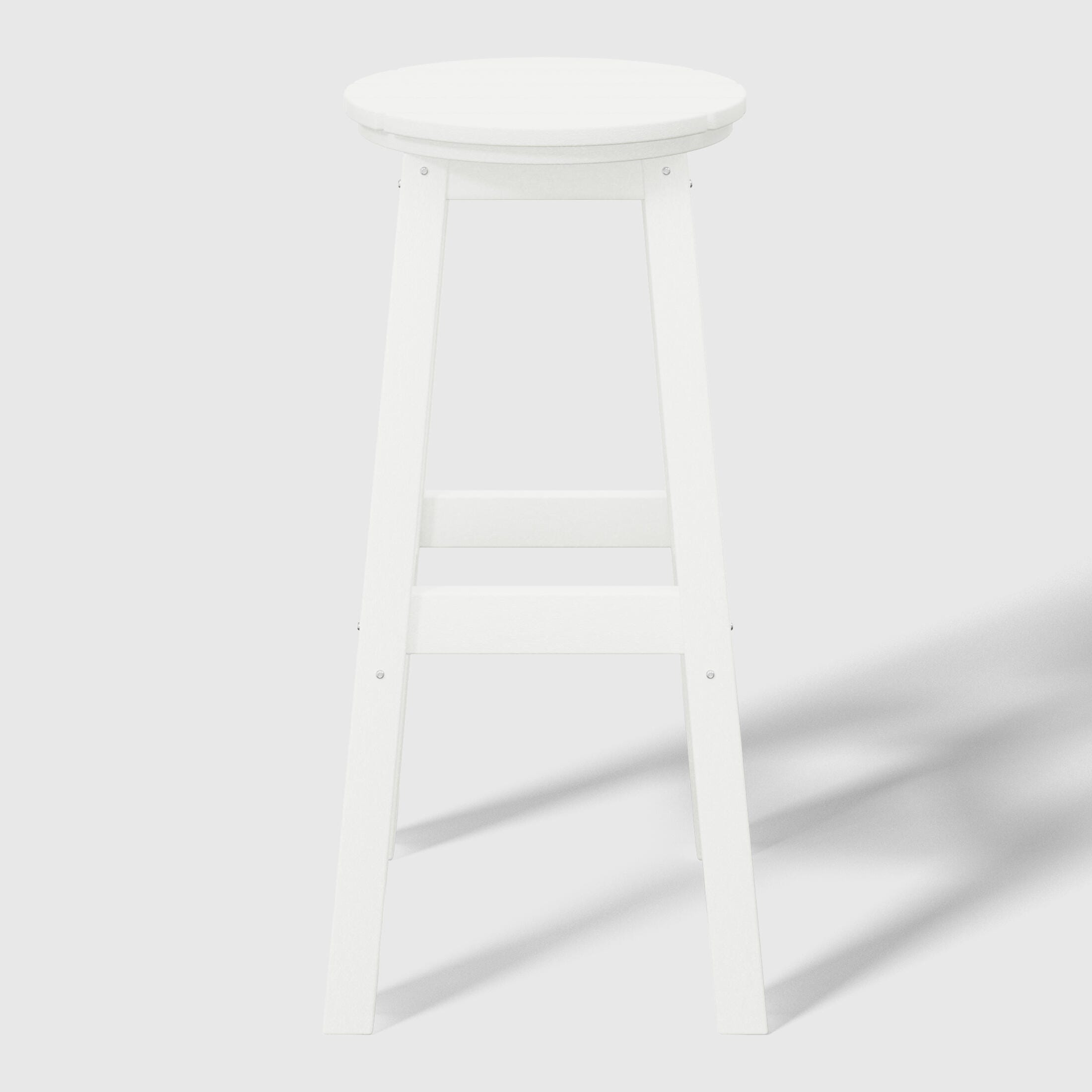 Westin Furniture Otto Outdoor Round Bar Stool (Set of 2), White, large