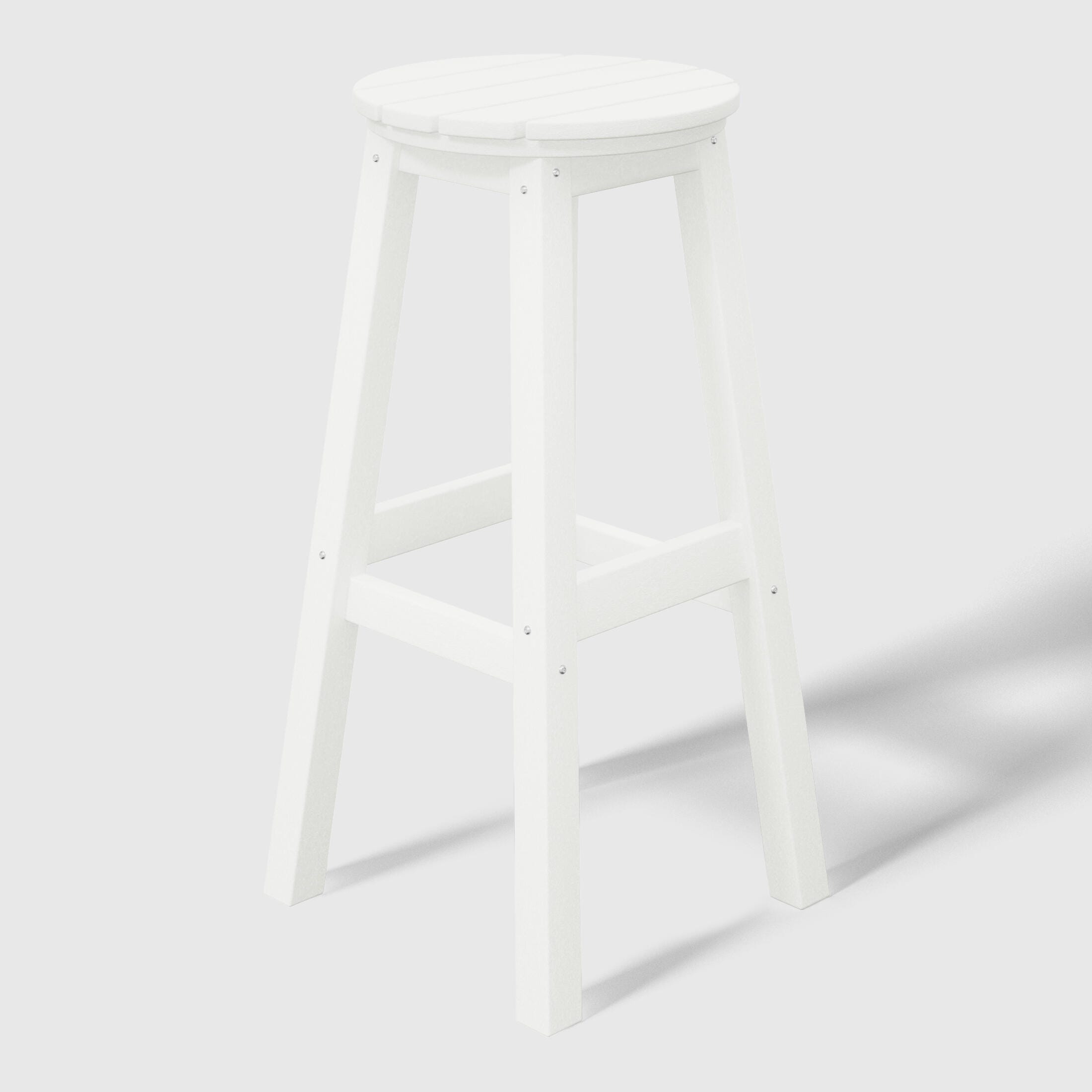 Westin Furniture Otto Outdoor Round Bar Stool (Set of 2), White, large