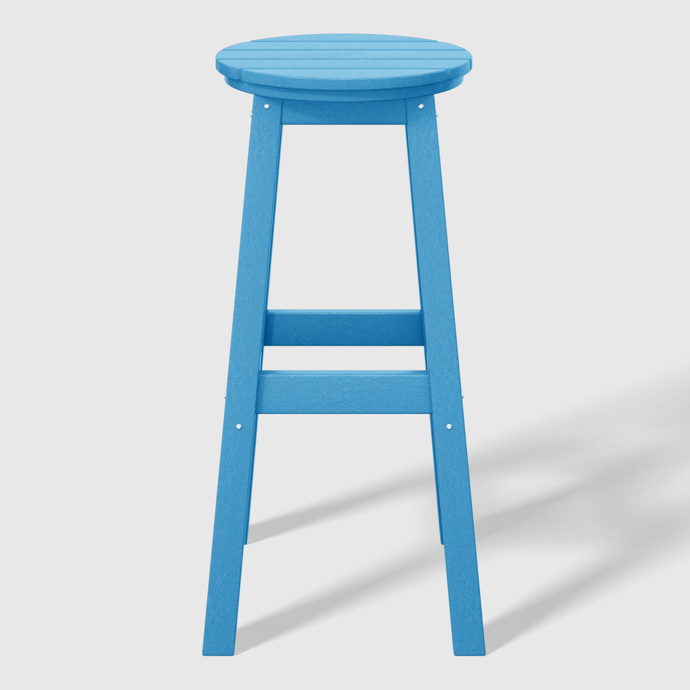 Westin Furniture Otto Outdoor Round Bar Stool (Set of 2), Pacific Blue, large