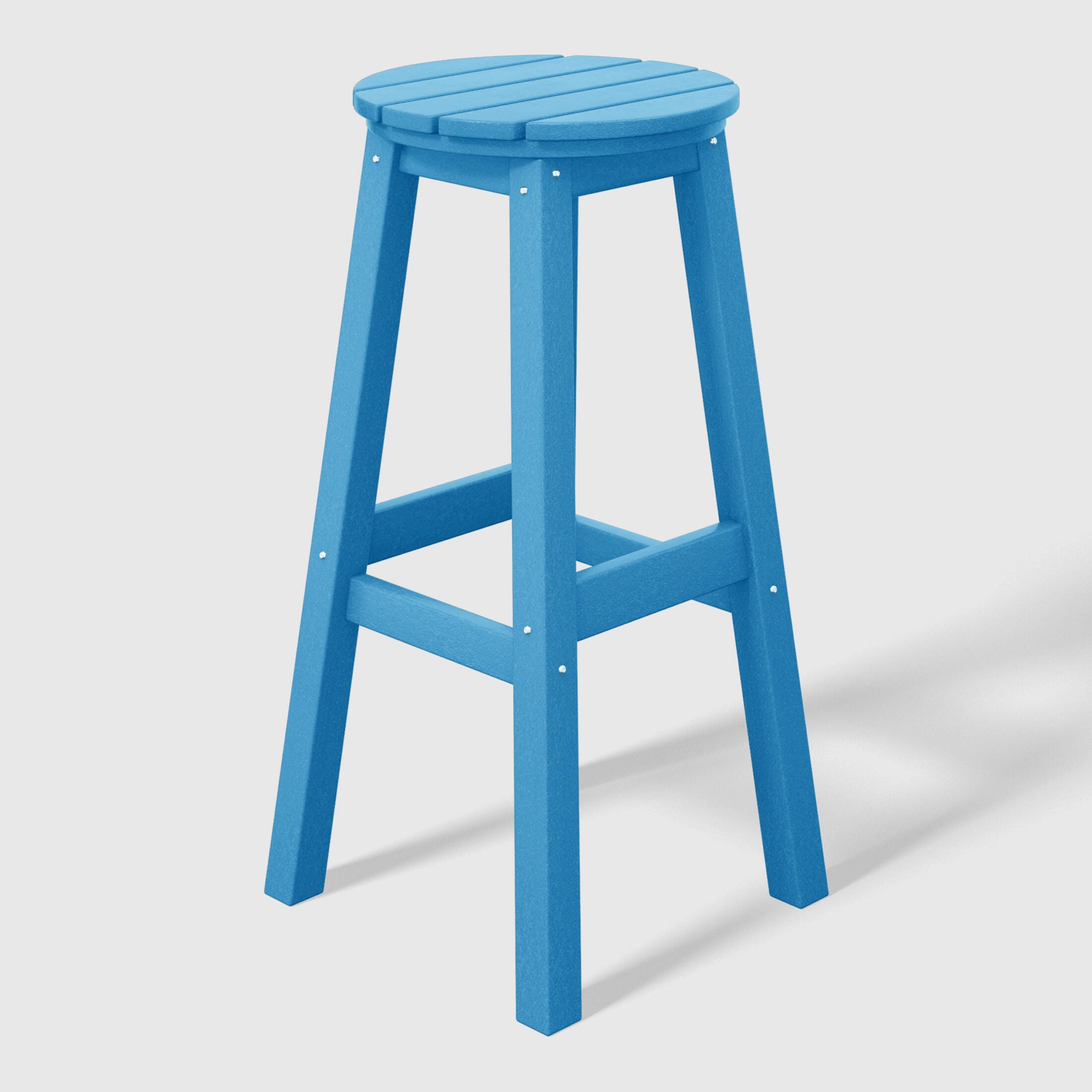 Westin Furniture Otto Outdoor Round Bar Stool (Set of 2), Pacific Blue, large