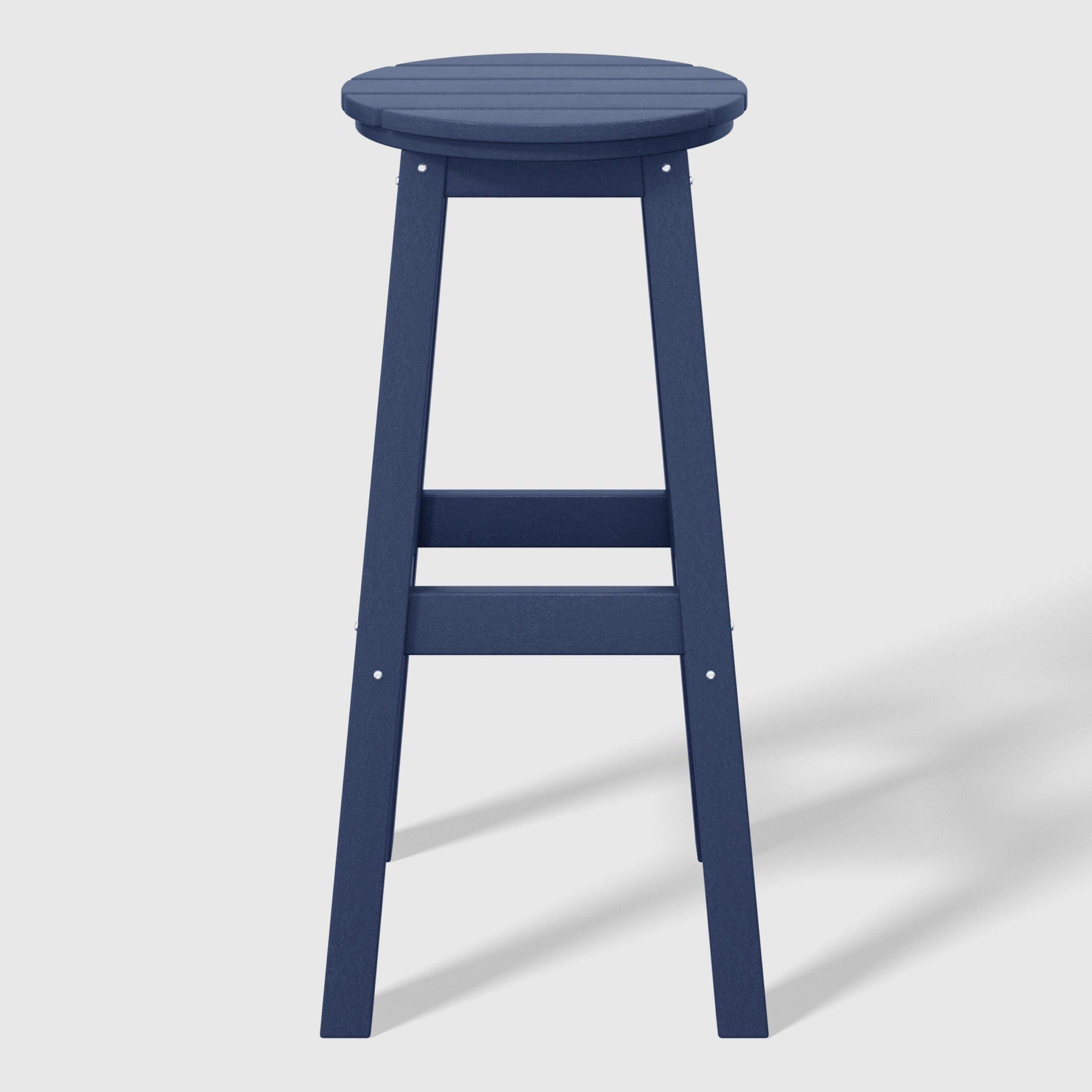 Westin Furniture Otto Outdoor Round Bar Stool (Set of 2), Navy Blue, large