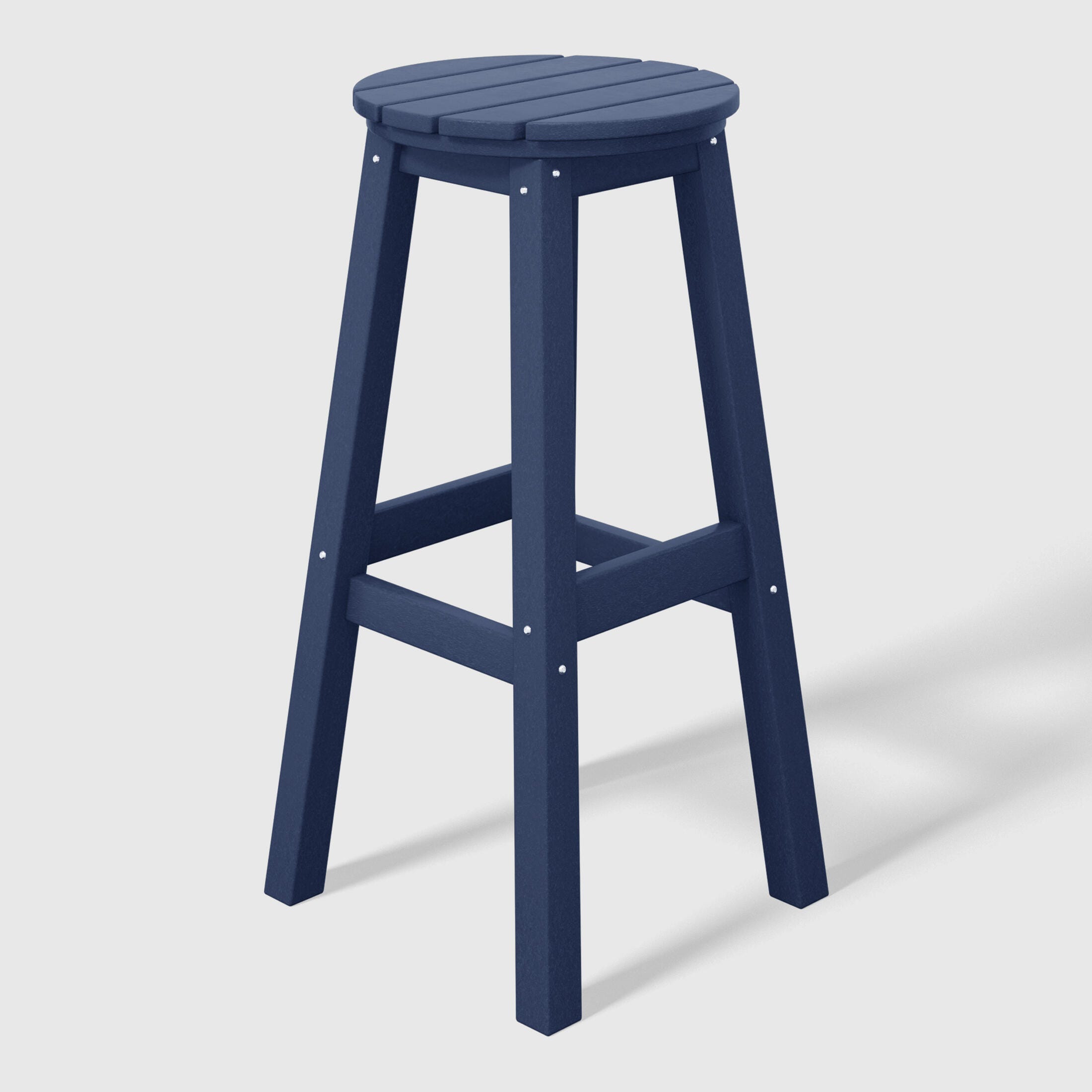 Westin Furniture Otto Outdoor Round Bar Stool (Set of 2), Navy Blue, large