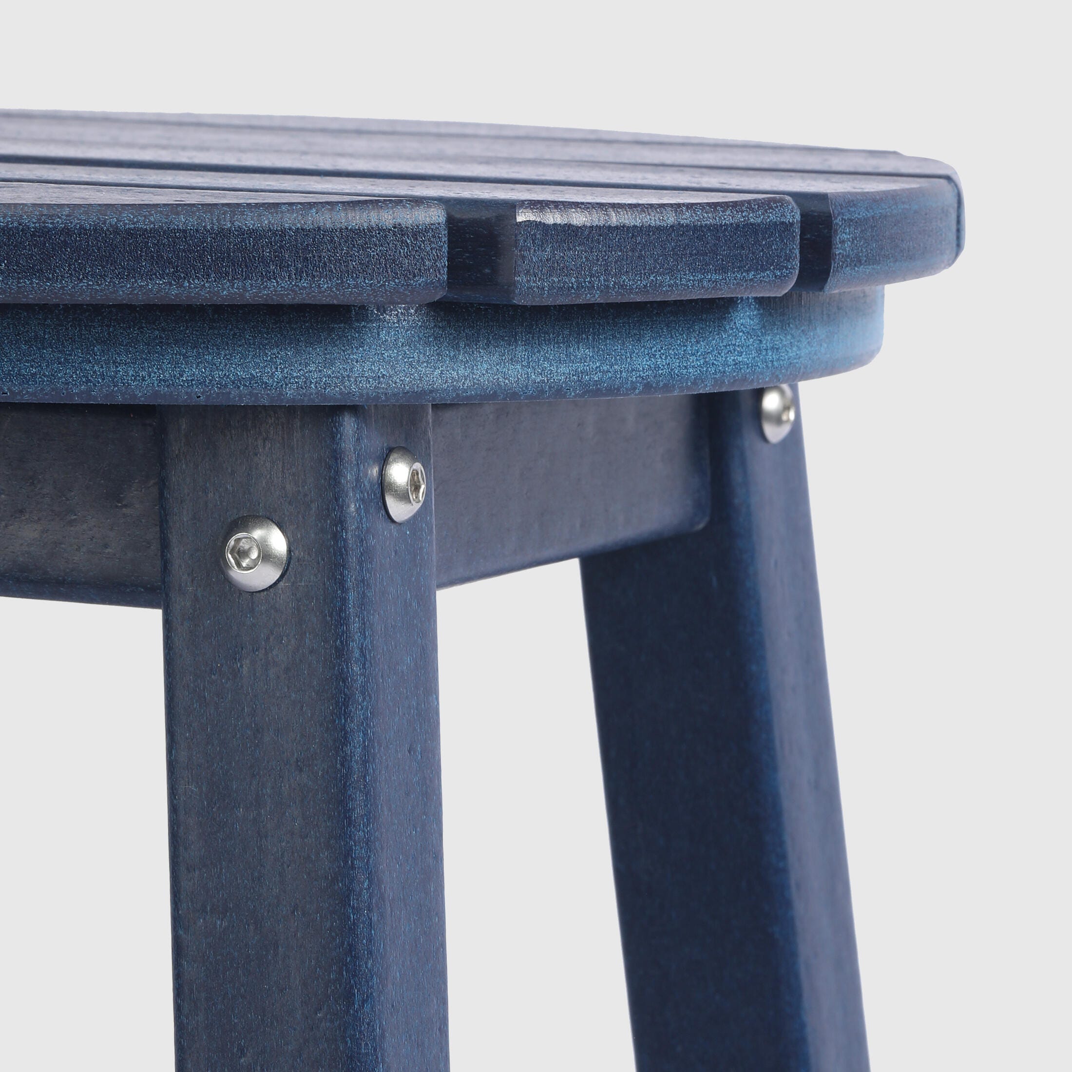 Westin Furniture Otto Outdoor Round Bar Stool (Set of 2), Navy Blue, large
