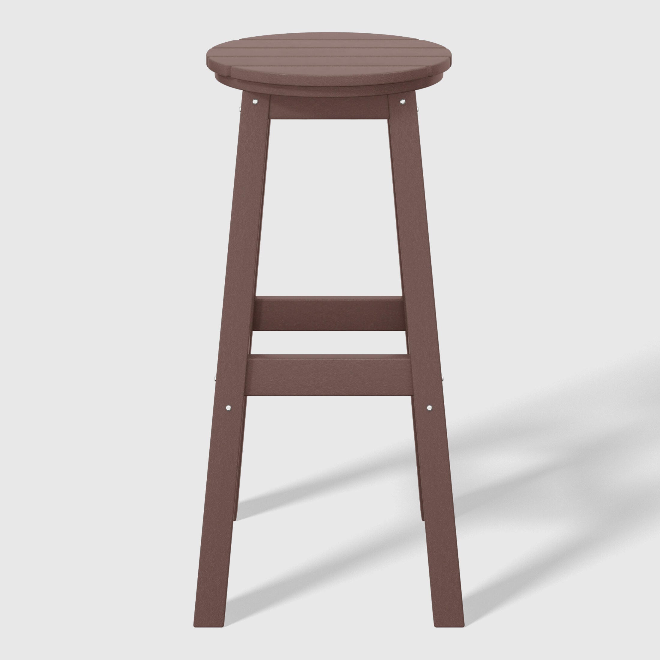 Westin Furniture Otto Outdoor Round Bar Stool (Set of 2), Dark Brown, large
