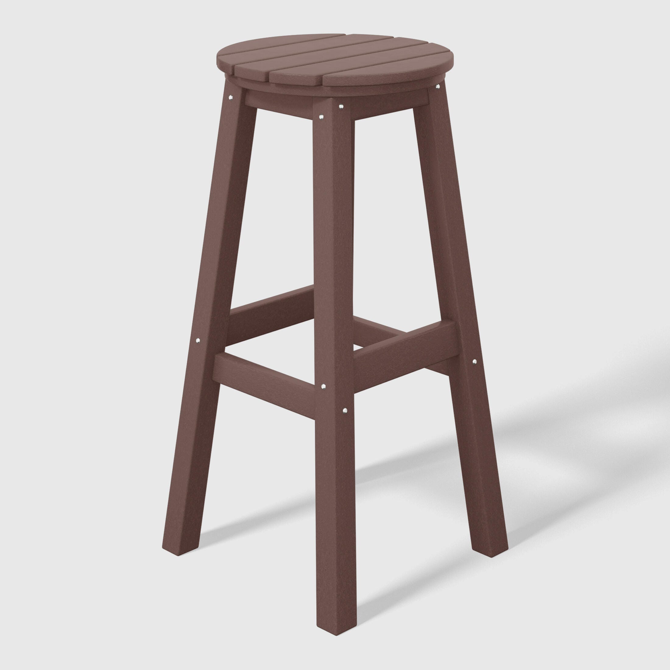 Westin Furniture Otto Outdoor Round Bar Stool (Set of 2), Dark Brown, large