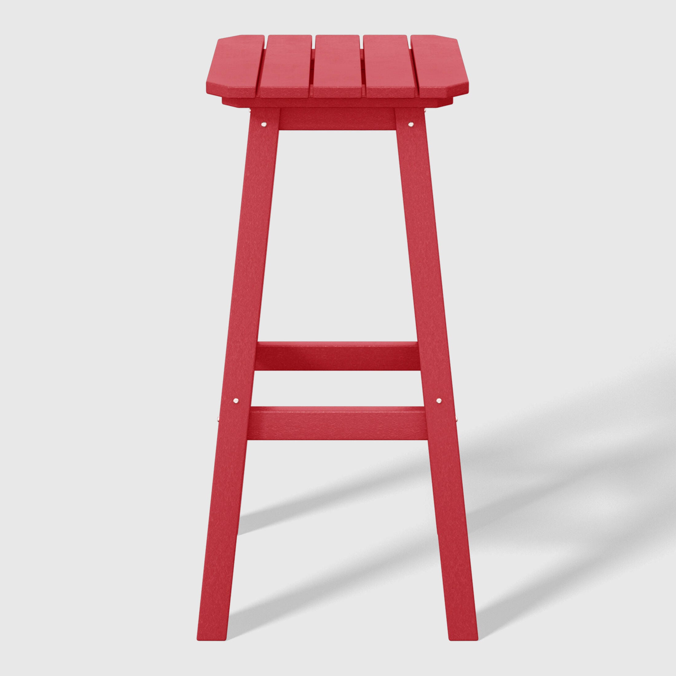 Westin Furniture Otto Outdoor Square Bar Stool (Set of 2), Red, large