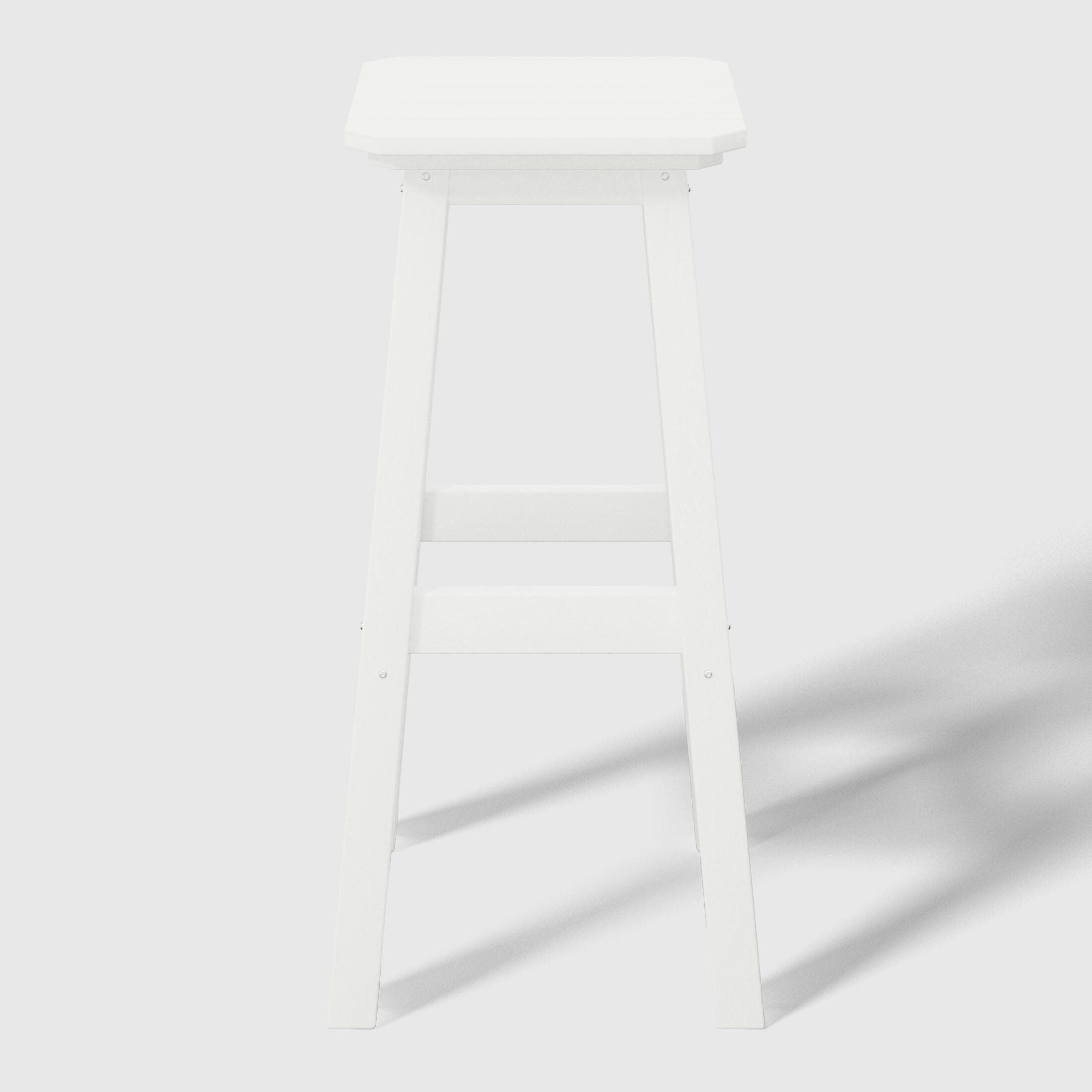Westin Furniture Otto Outdoor Square Bar Stool (Set of 2), White, large