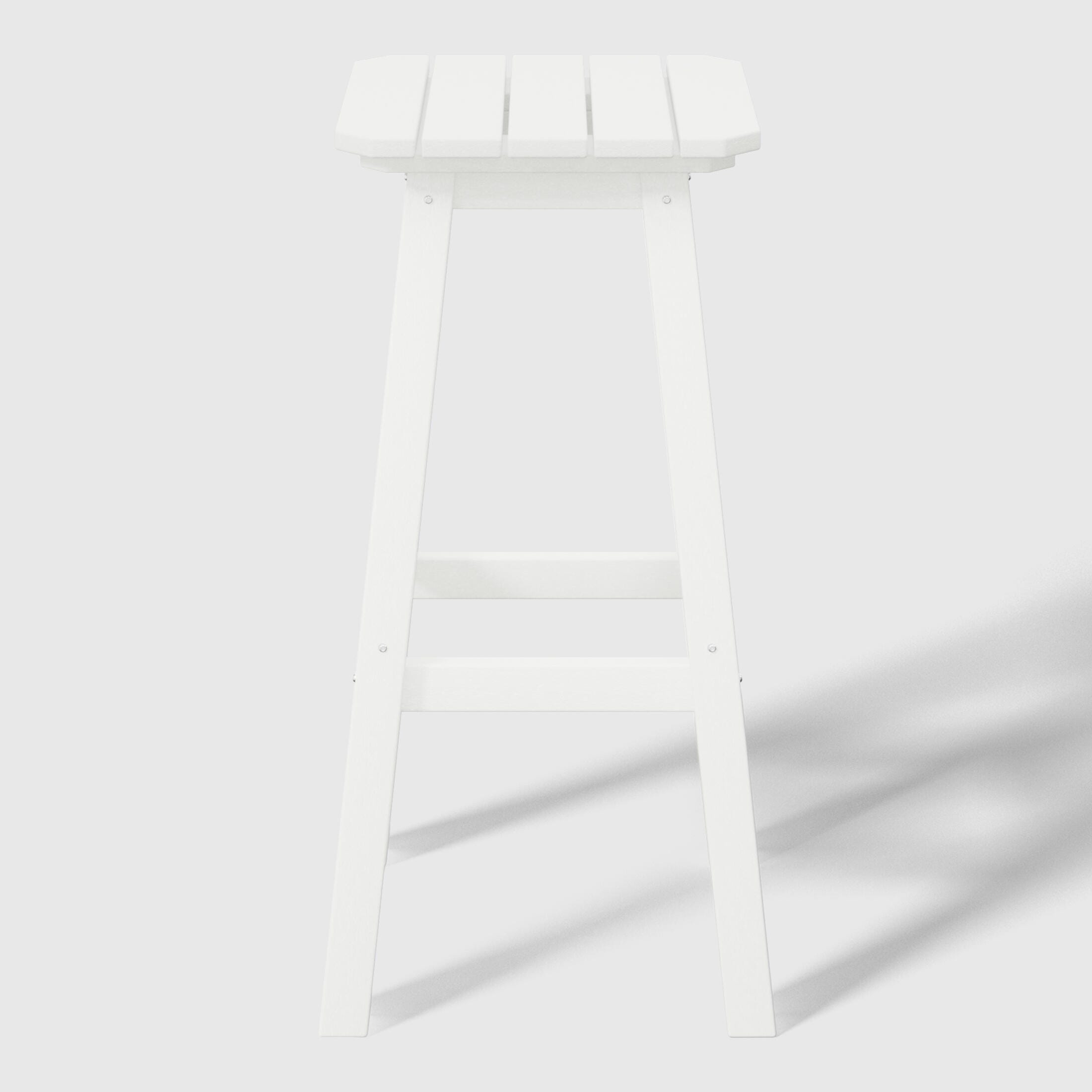 Westin Furniture Otto Outdoor Square Bar Stool (Set of 2), White, large