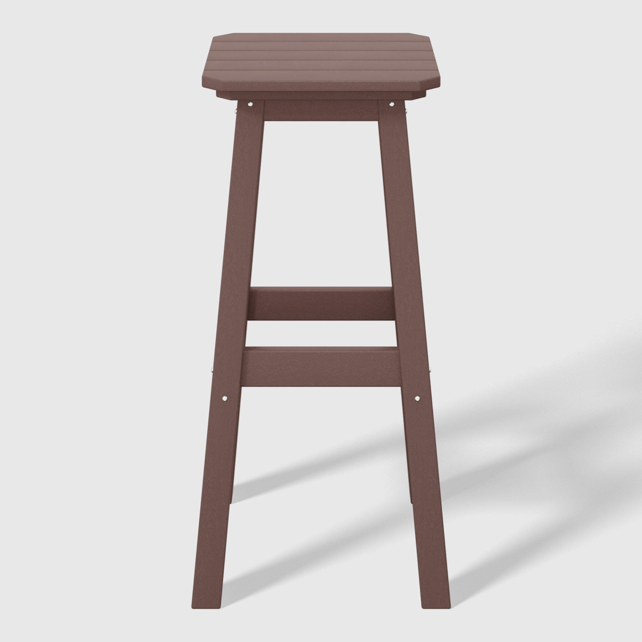 Westin Furniture Otto Outdoor Square Bar Stool (Set of 2), Dark Brown, large
