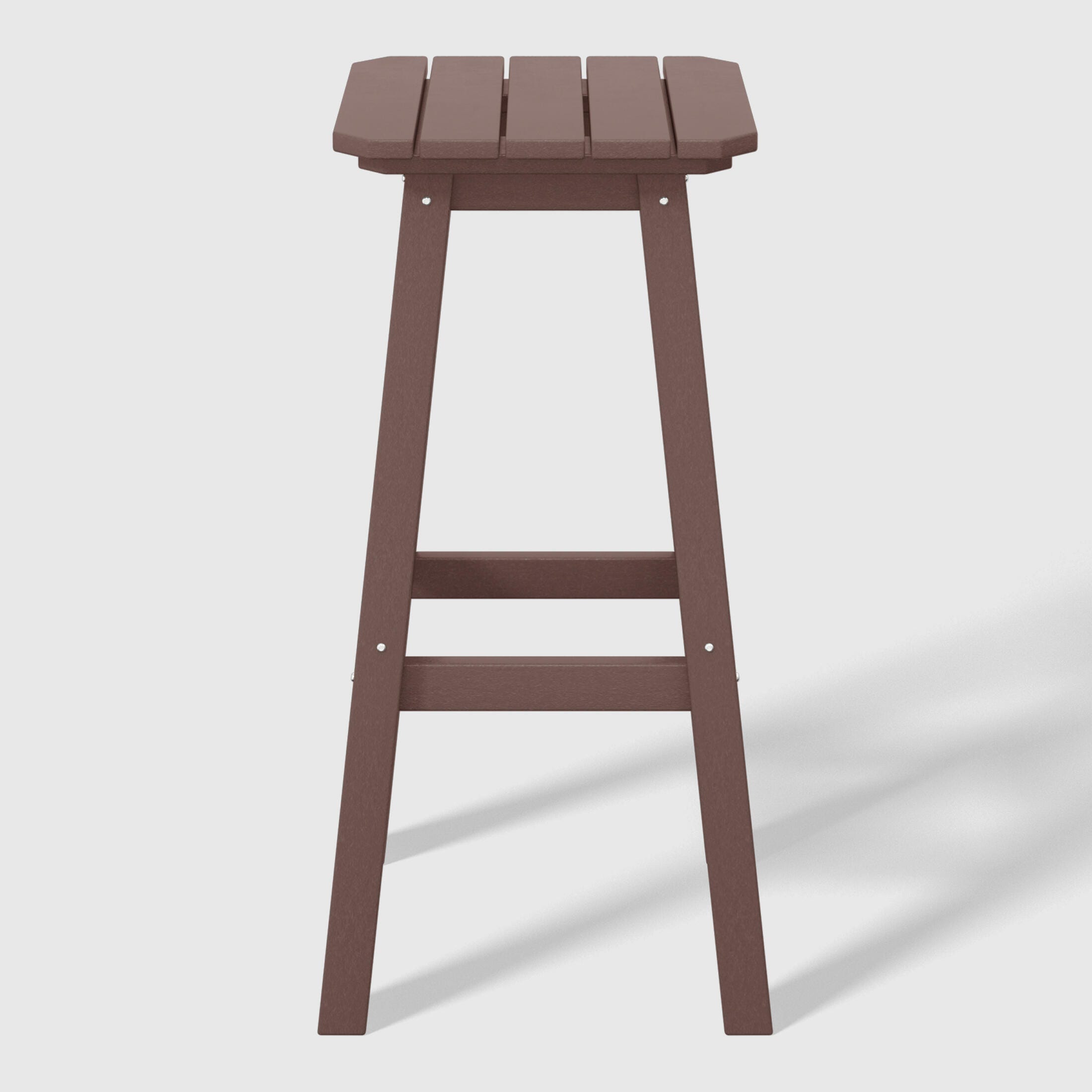 Westin Furniture Otto Outdoor Square Bar Stool (Set of 2), Dark Brown, large