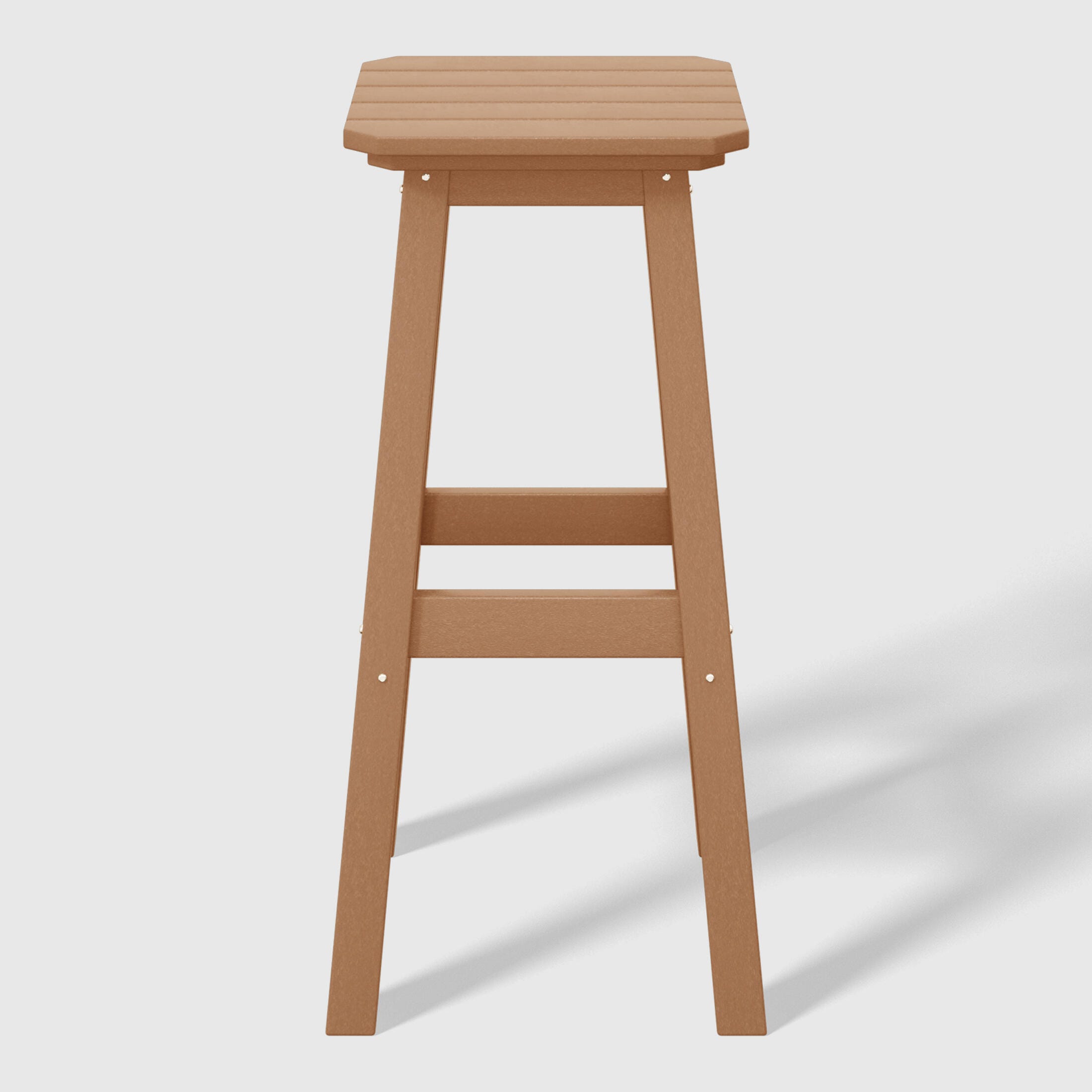 Westin Furniture Otto Outdoor Square Bar Stool (Set of 2), Teak, large