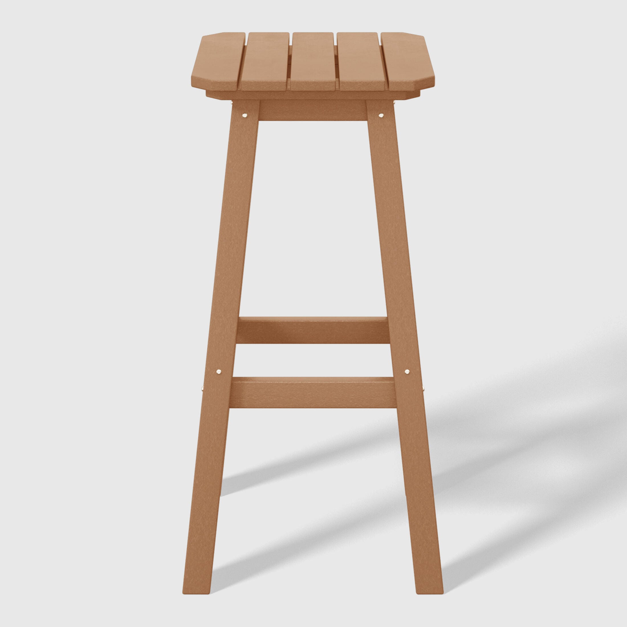 Westin Furniture Otto Outdoor Square Bar Stool (Set of 2), Teak, large
