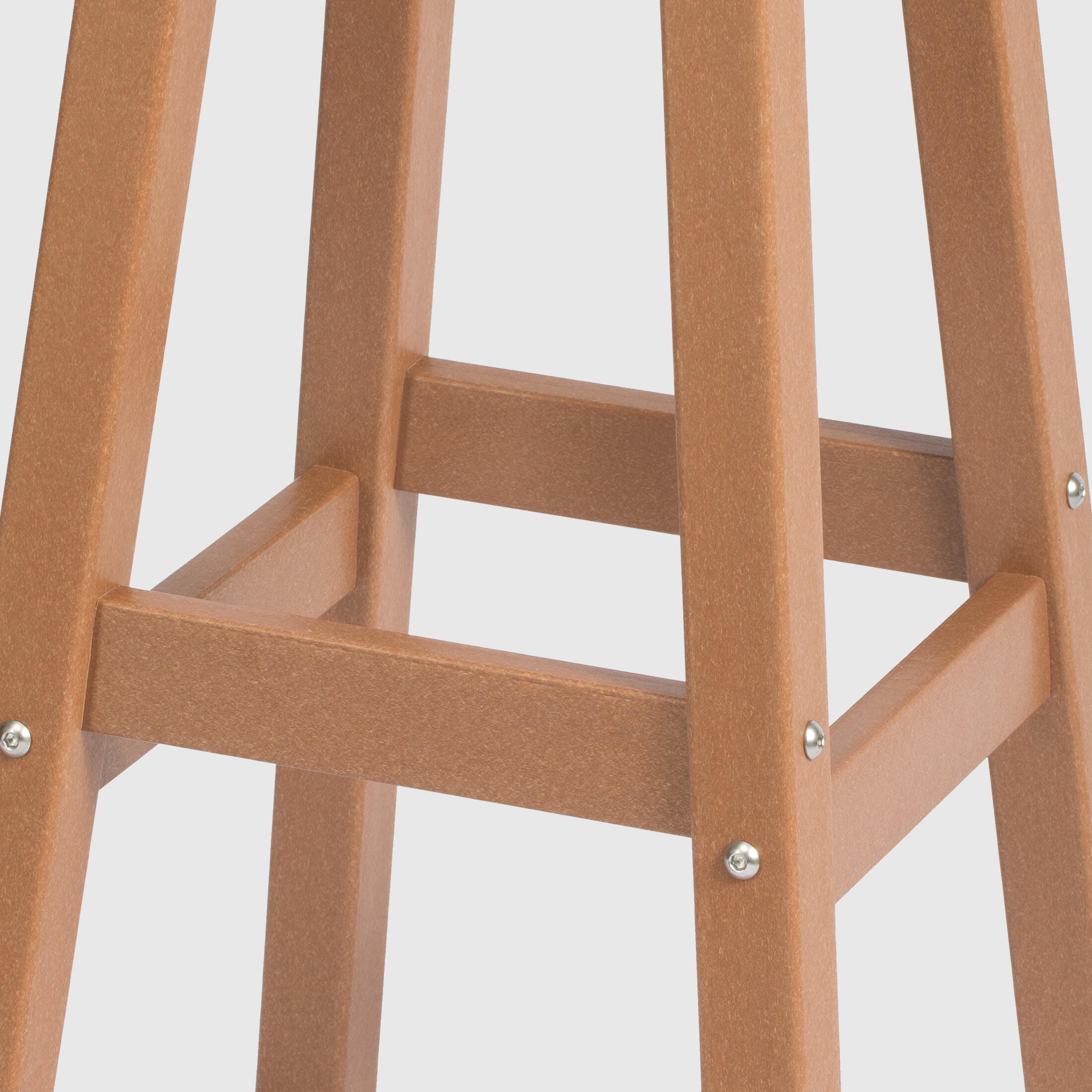 Westin Furniture Otto Outdoor Square Bar Stool (Set of 2), Teak, large