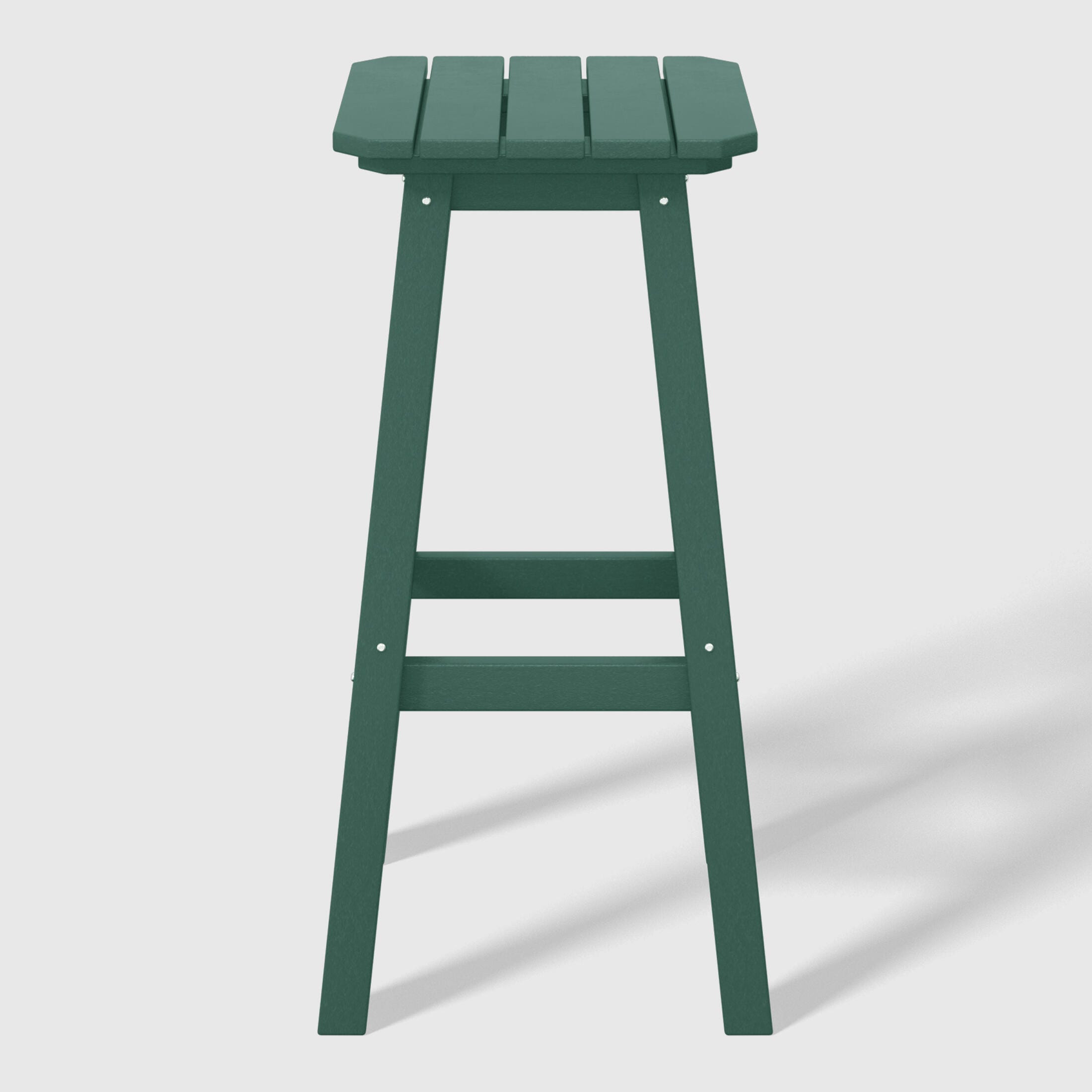Westin Furniture Otto Outdoor Square Bar Stool (Set of 2), Dark Green, large