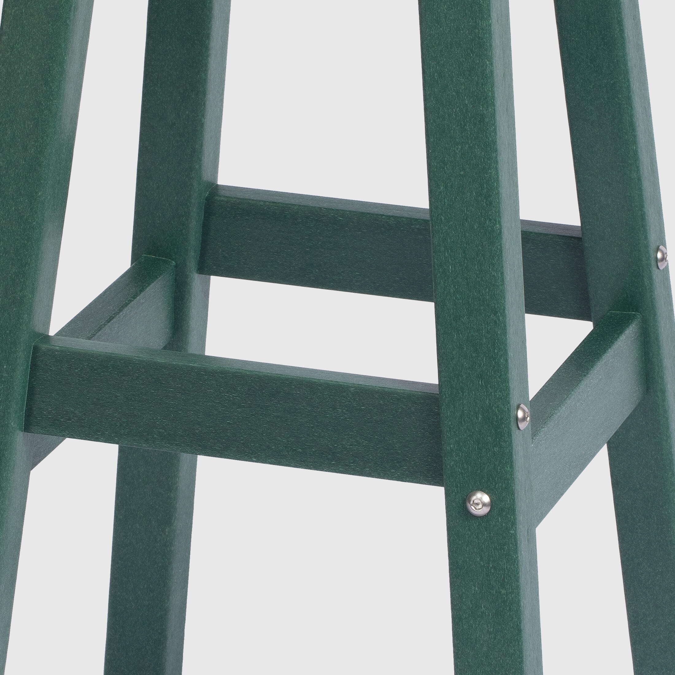 Westin Furniture Otto Outdoor Square Bar Stool (Set of 2), Dark Green, large