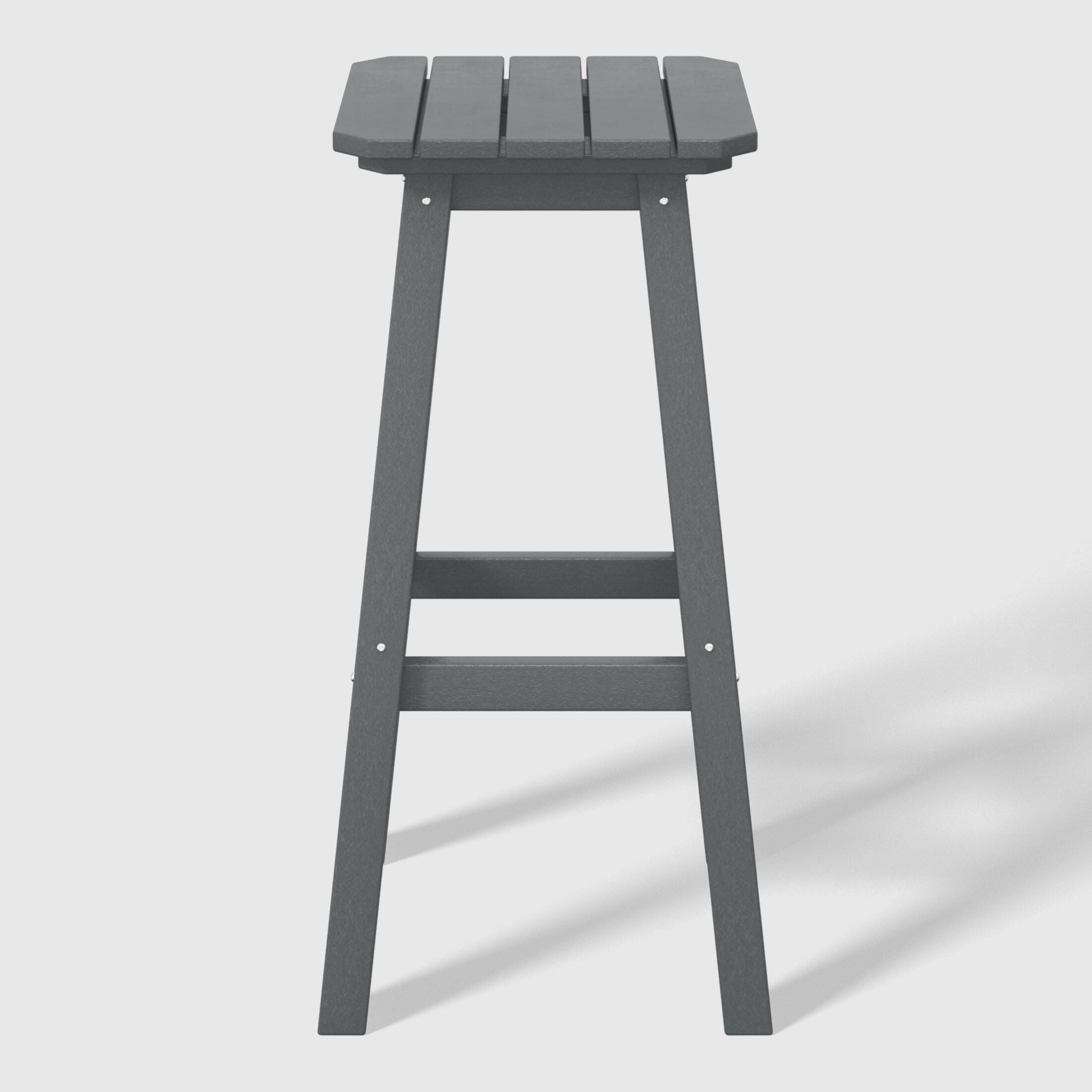 Westin Furniture Otto Outdoor Square Bar Stool (Set of 2), Gray, large
