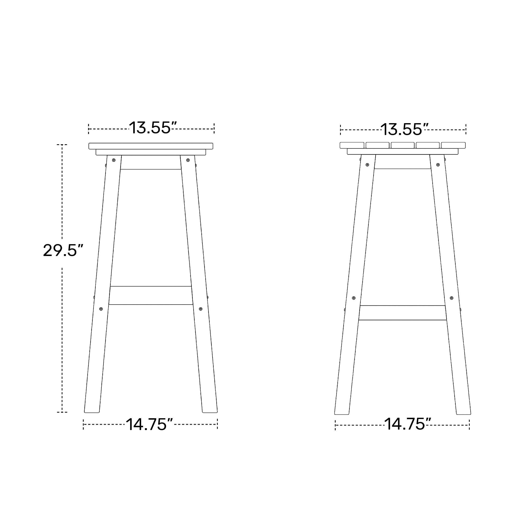 Westin Furniture Otto Outdoor Square Bar Stool (Set of 2), Pacific Blue, large