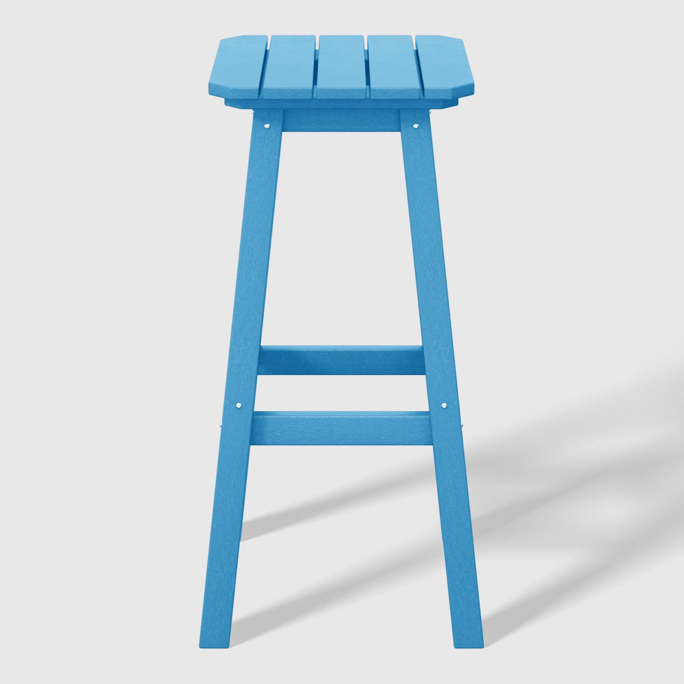 Westin Furniture Otto Outdoor Square Bar Stool (Set of 2), Pacific Blue, large