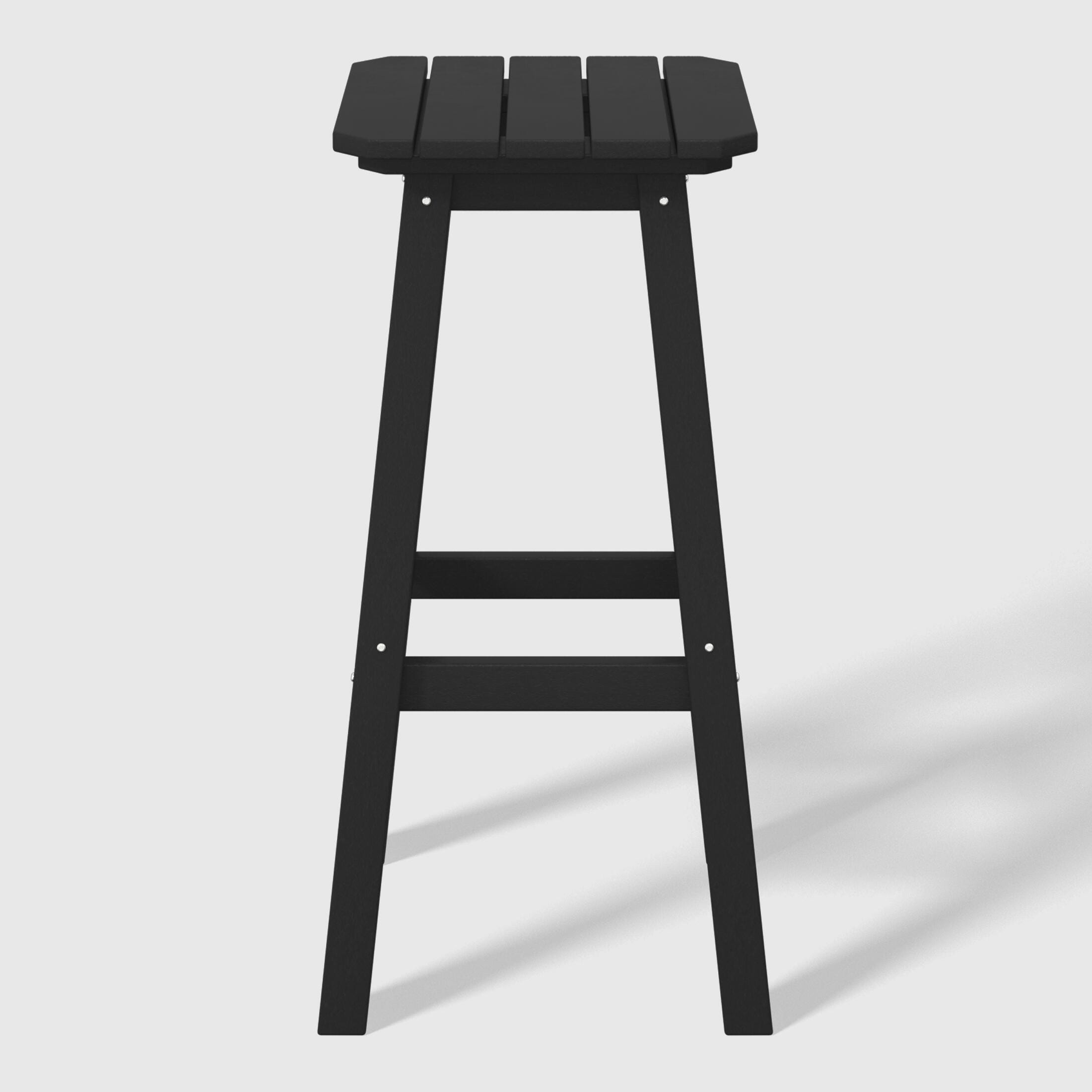 Westin Furniture Otto Outdoor Square Bar Stool (Set of 2), Black, large