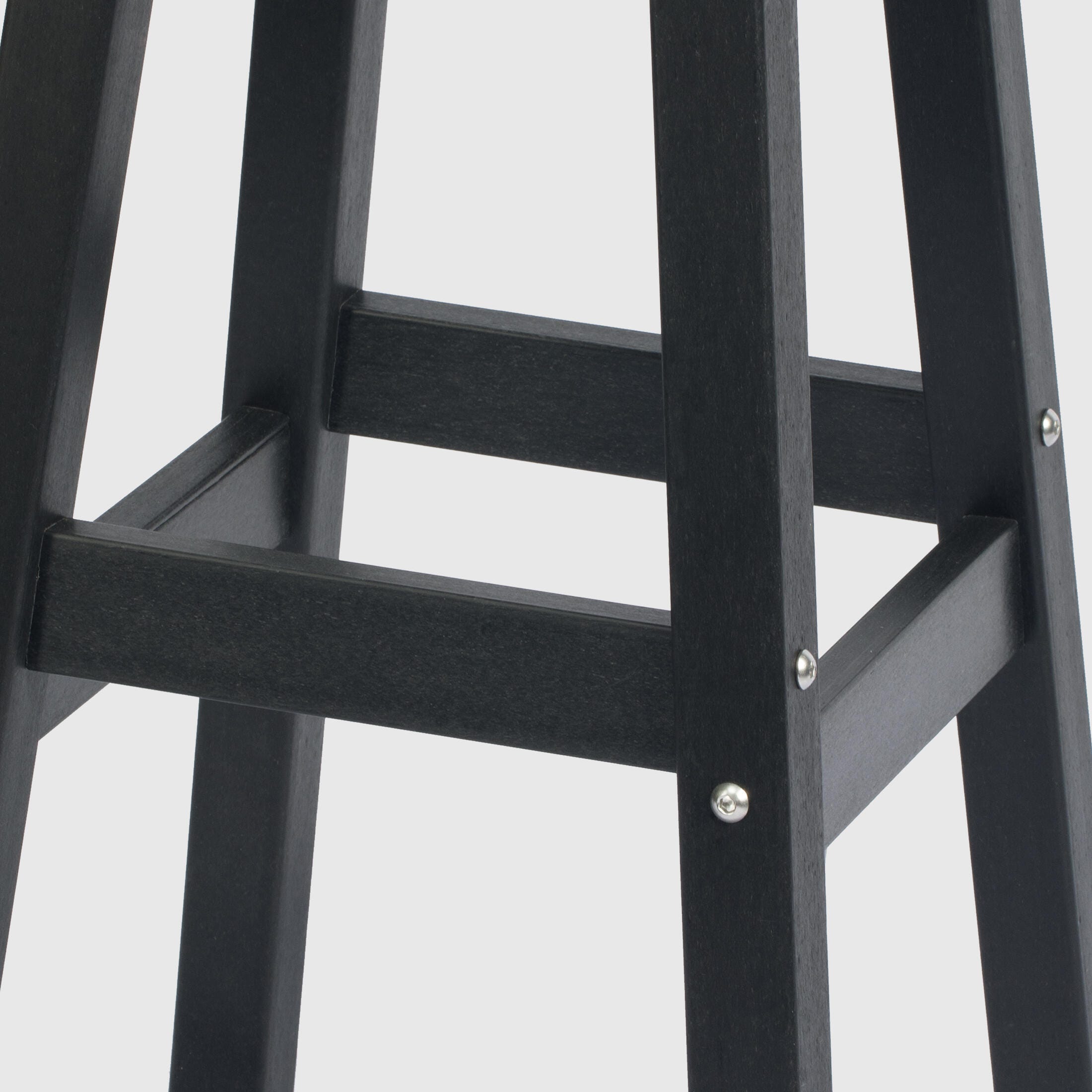 Westin Furniture Otto Outdoor Square Bar Stool (Set of 2), Black, large