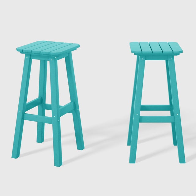 Westin Furniture Otto Outdoor Square Bar Stool (Set of 2)
