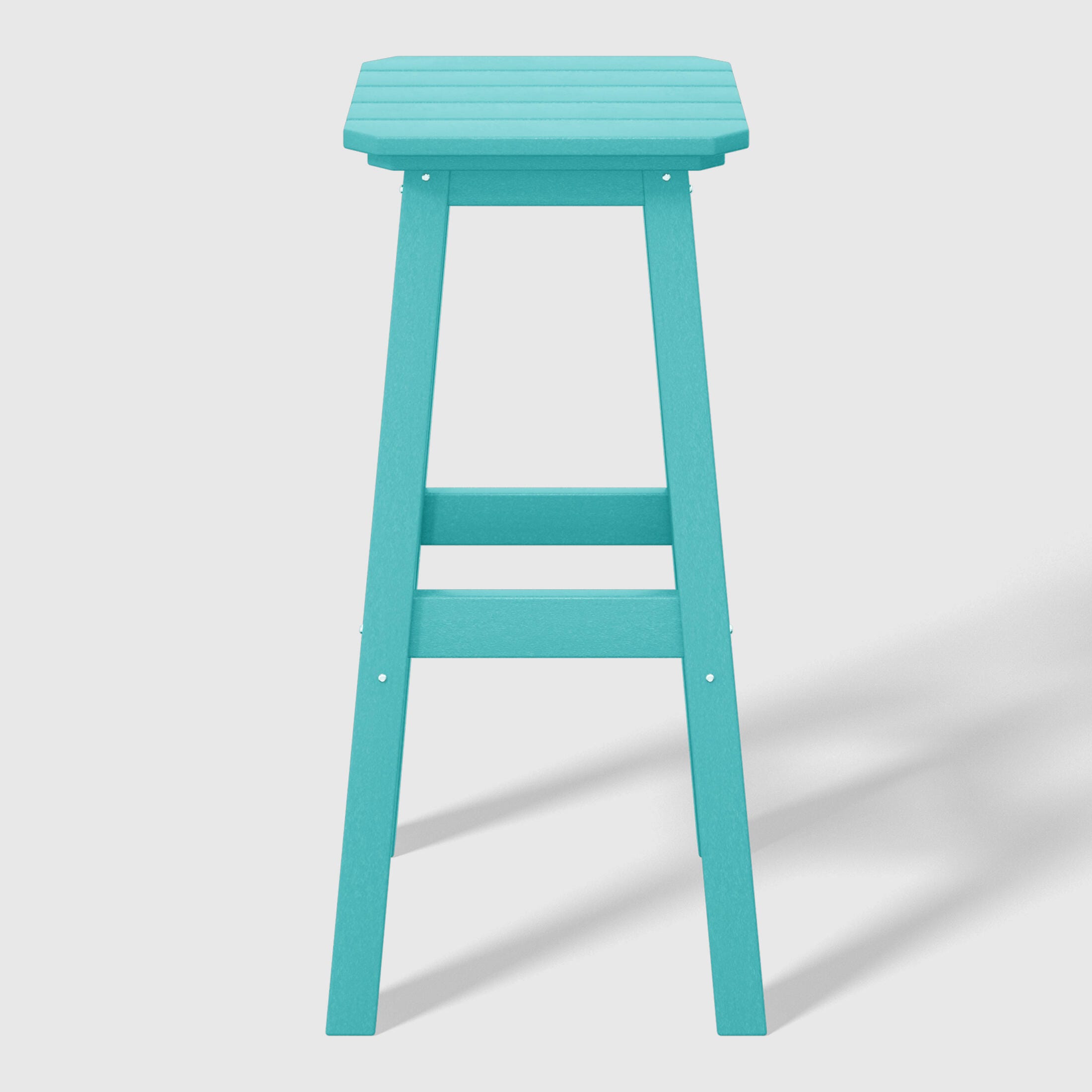 Westin Furniture Otto Outdoor Square Bar Stool (Set of 2), Turquoise, large