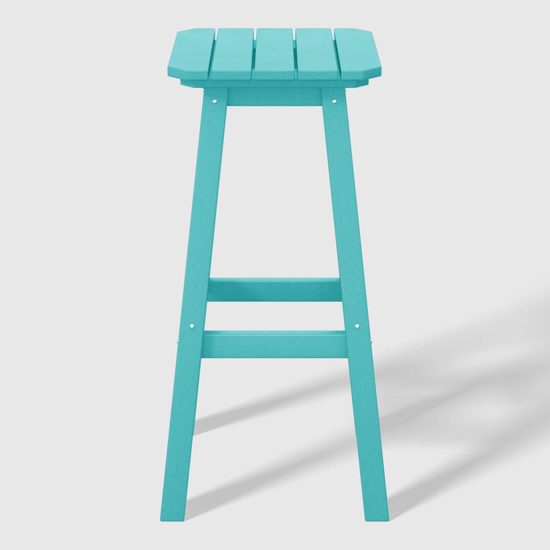 Westin Furniture Otto Outdoor Square Bar Stool (Set of 2), Turquoise, large