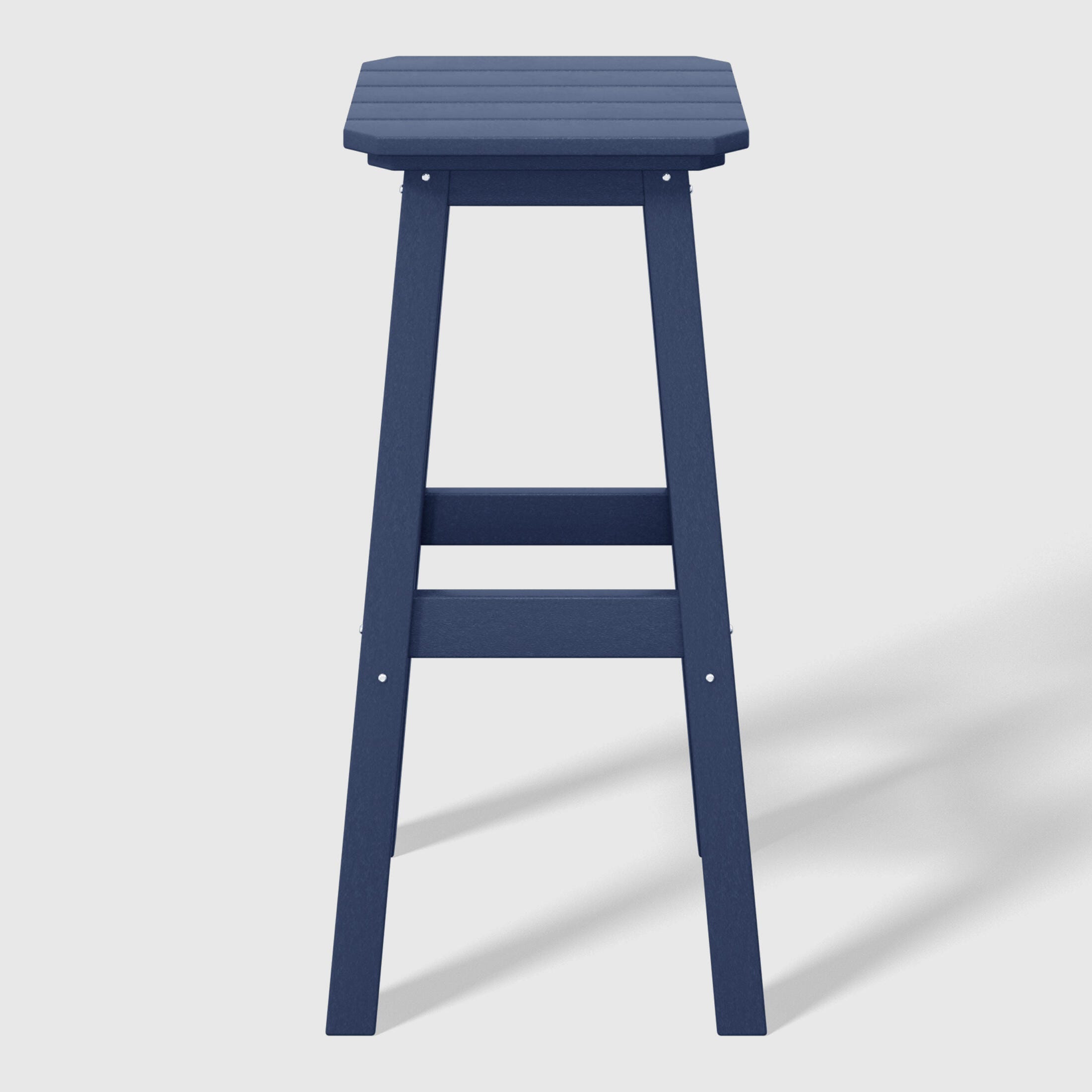 Westin Furniture Otto Outdoor Square Bar Stool (Set of 2), Navy Blue, large