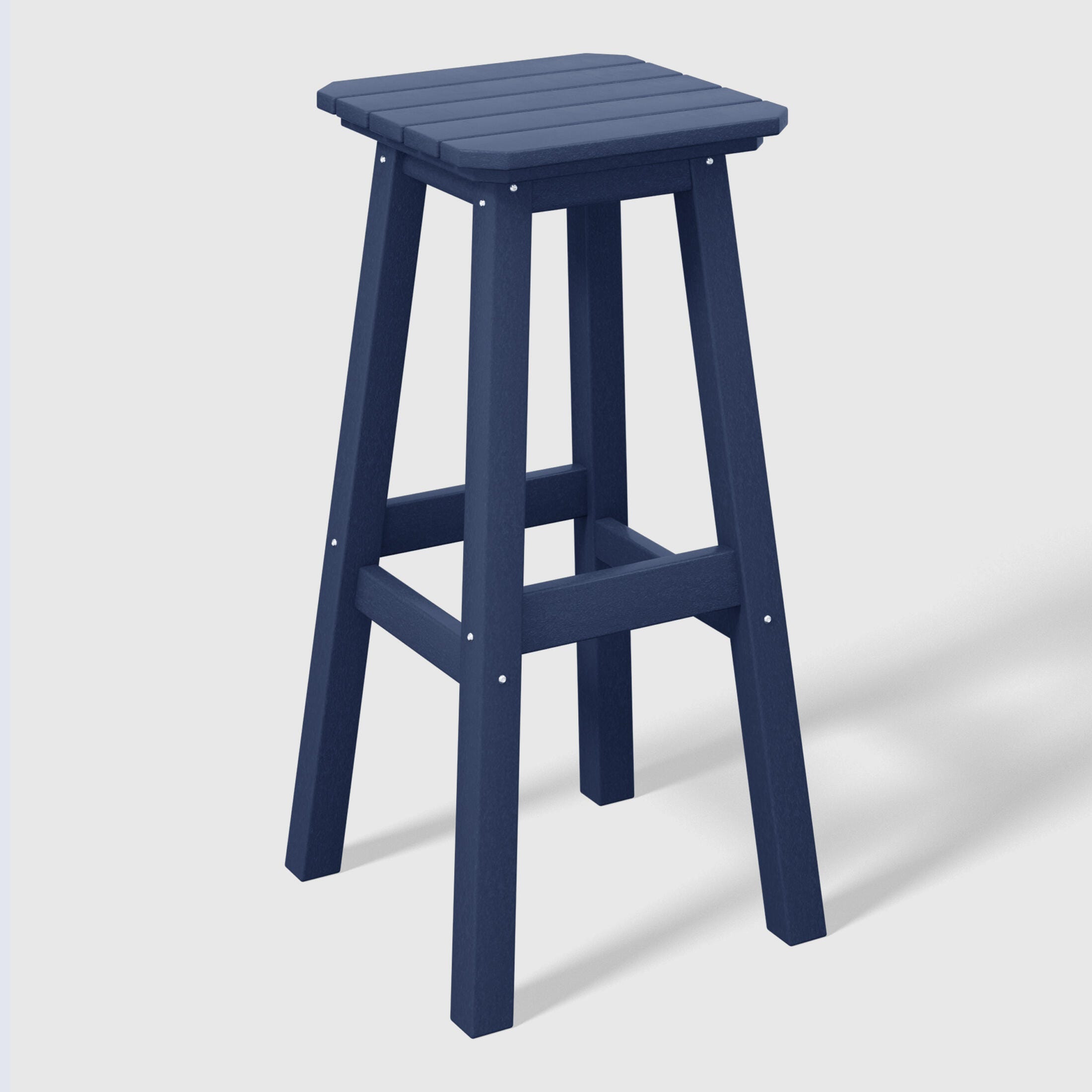 Westin Furniture Otto Outdoor Square Bar Stool (Set of 2), Navy Blue, large