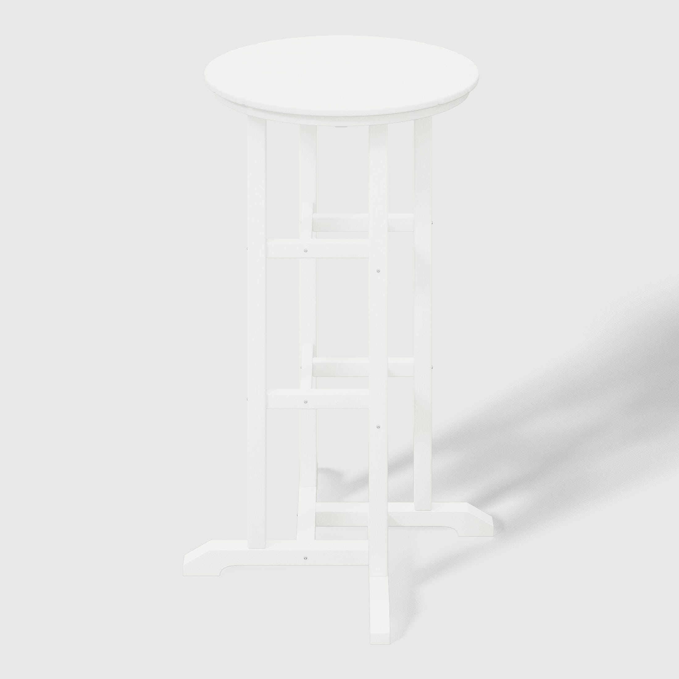 Westin Furniture Otto Outdoor Bar Table and 3 Bar Stools, White, large