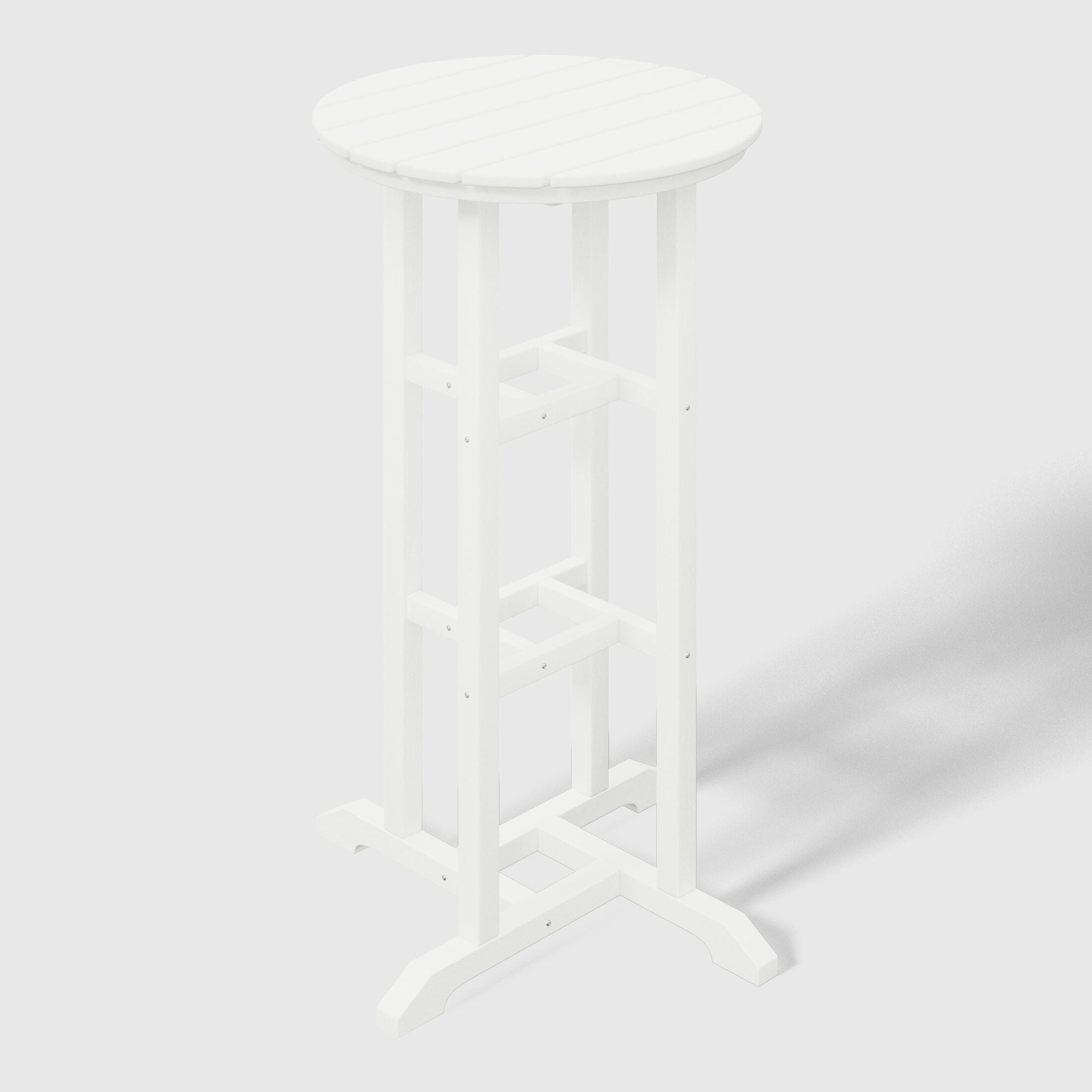 Westin Furniture Otto Outdoor Bar Table and 3 Bar Stools, White, large