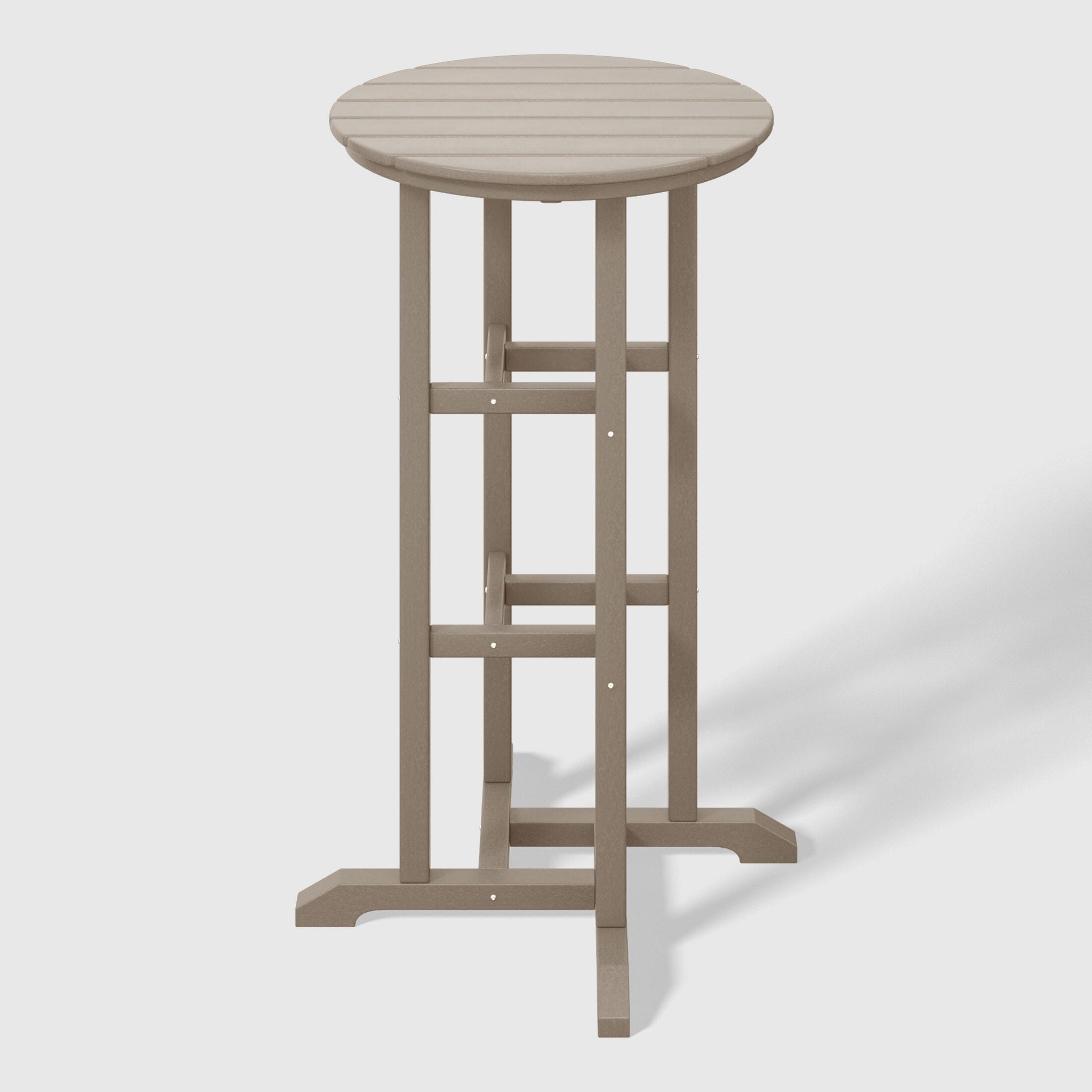Westin Furniture Otto Outdoor Bar Table and 3 Bar Stools, Weathered Wood, large