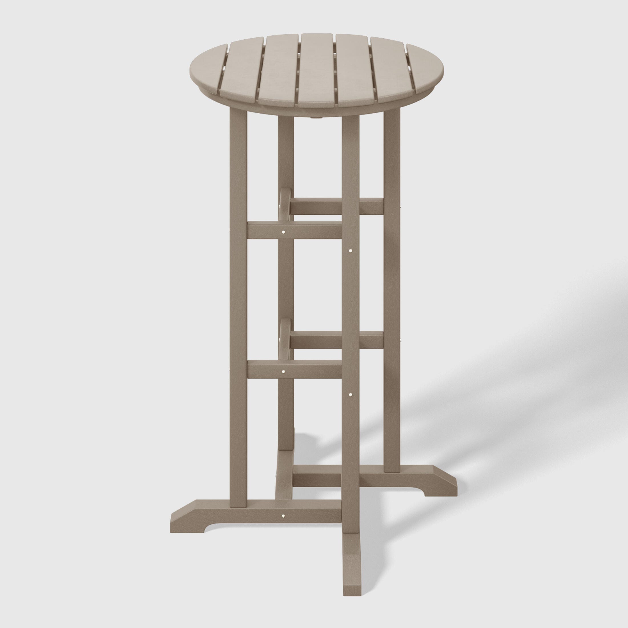 Westin Furniture Otto Outdoor Bar Table and 3 Bar Stools, Weathered Wood, large
