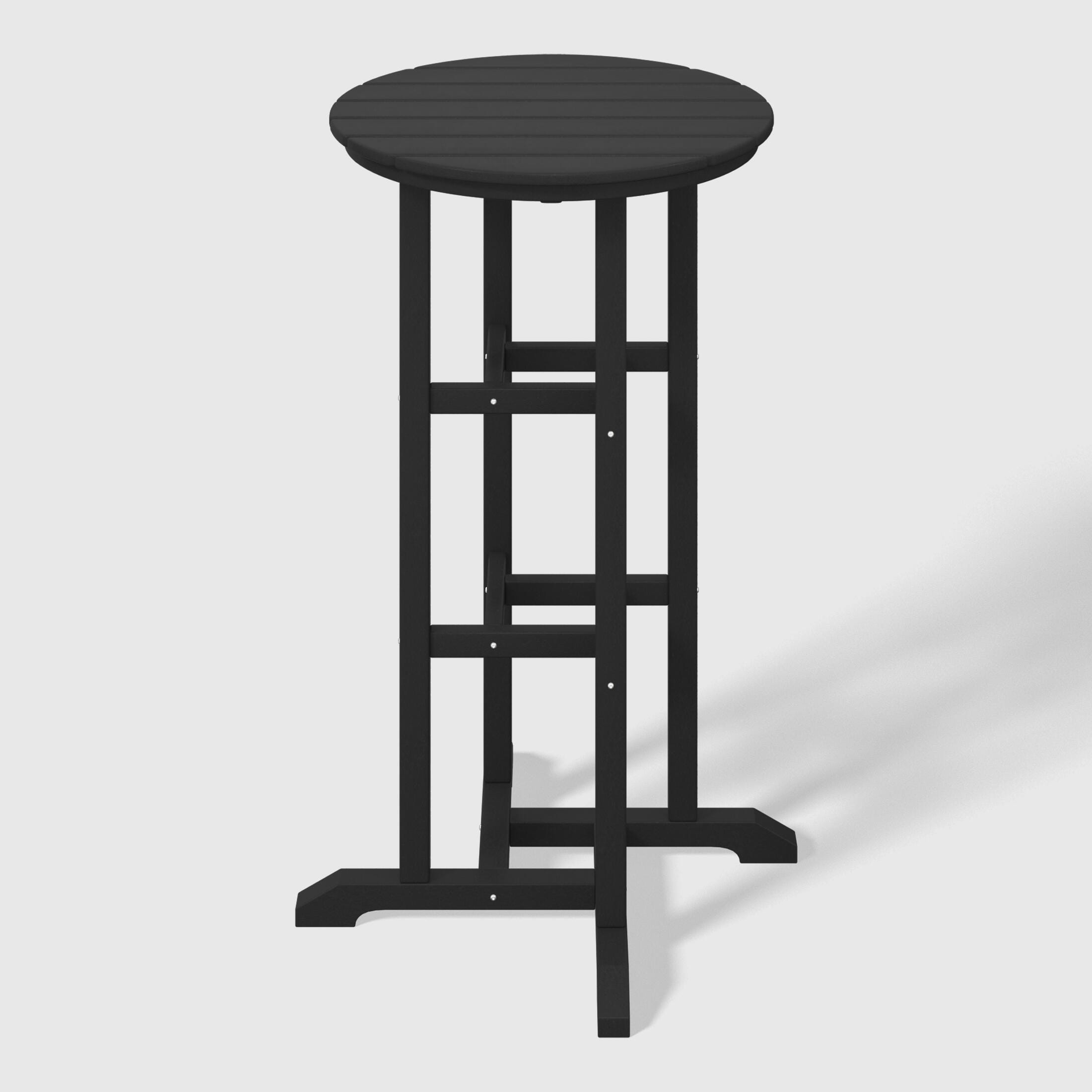 Westin Furniture Otto Outdoor Bar Table and 3 Bar Stools, Black, large