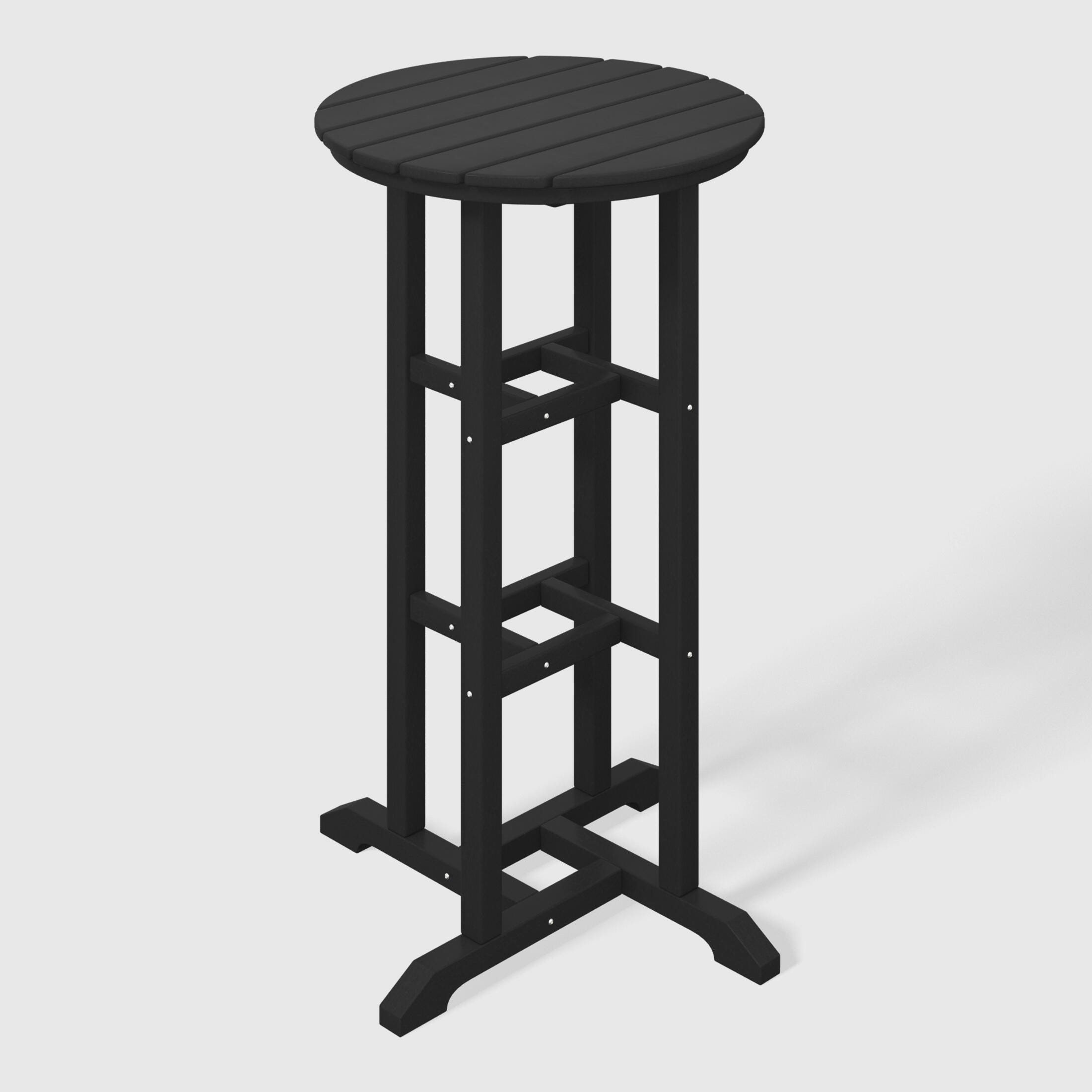 Westin Furniture Otto Outdoor Bar Table and 3 Bar Stools, Black, large