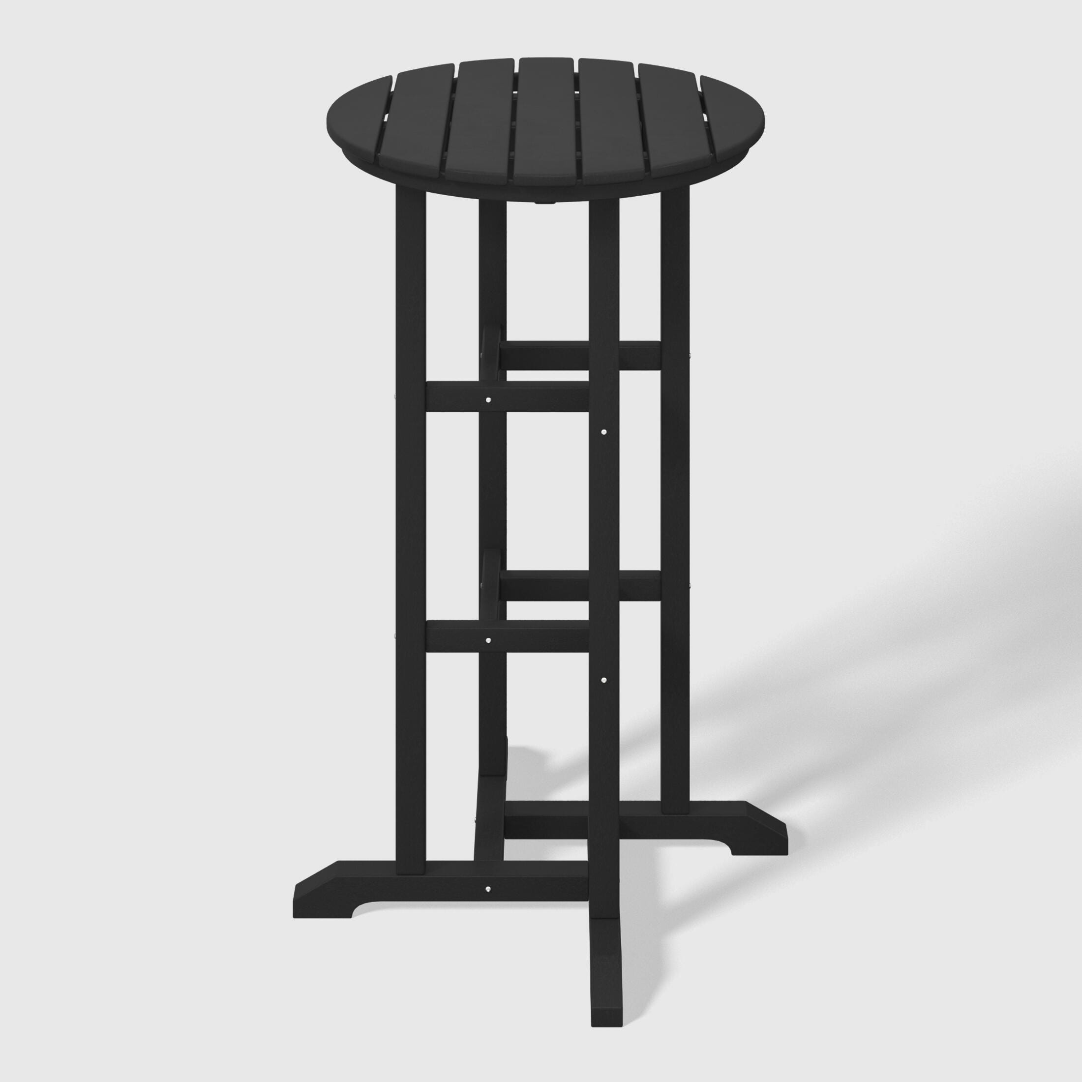 Westin Furniture Otto Outdoor Bar Table and 3 Bar Stools, Black, large