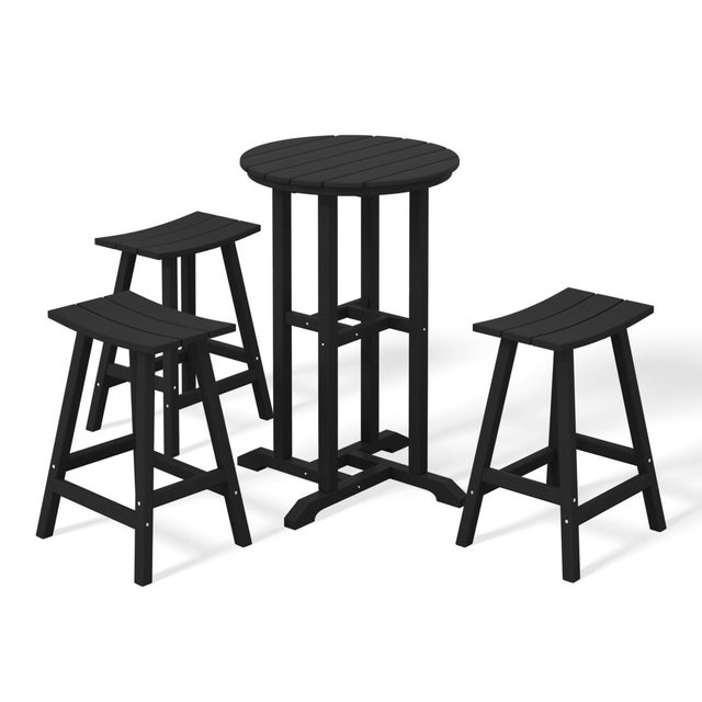 Westin Furniture Otto Outdoor Counter Height Bar Table and 3 Bar Stools